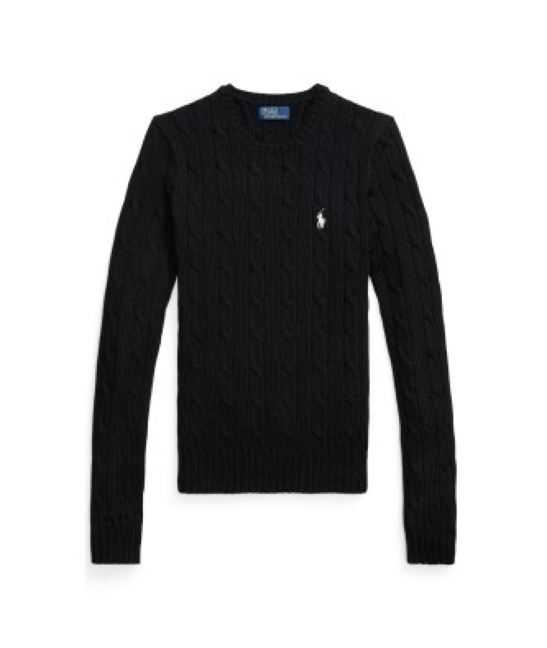 POLO RALPH LAUREN Черный хлопковый джемпер / свитер, фото 1