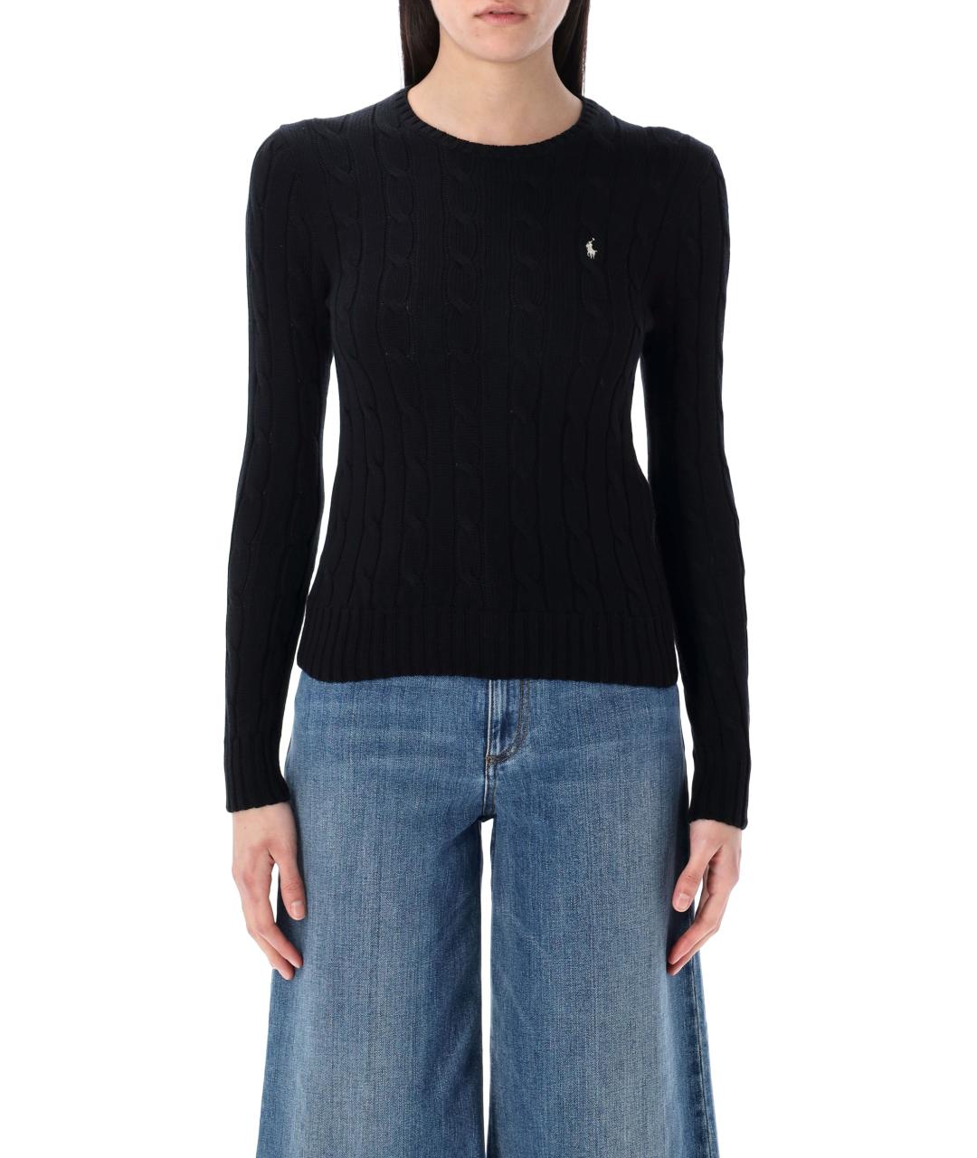 POLO RALPH LAUREN Черный хлопковый джемпер / свитер, фото 4