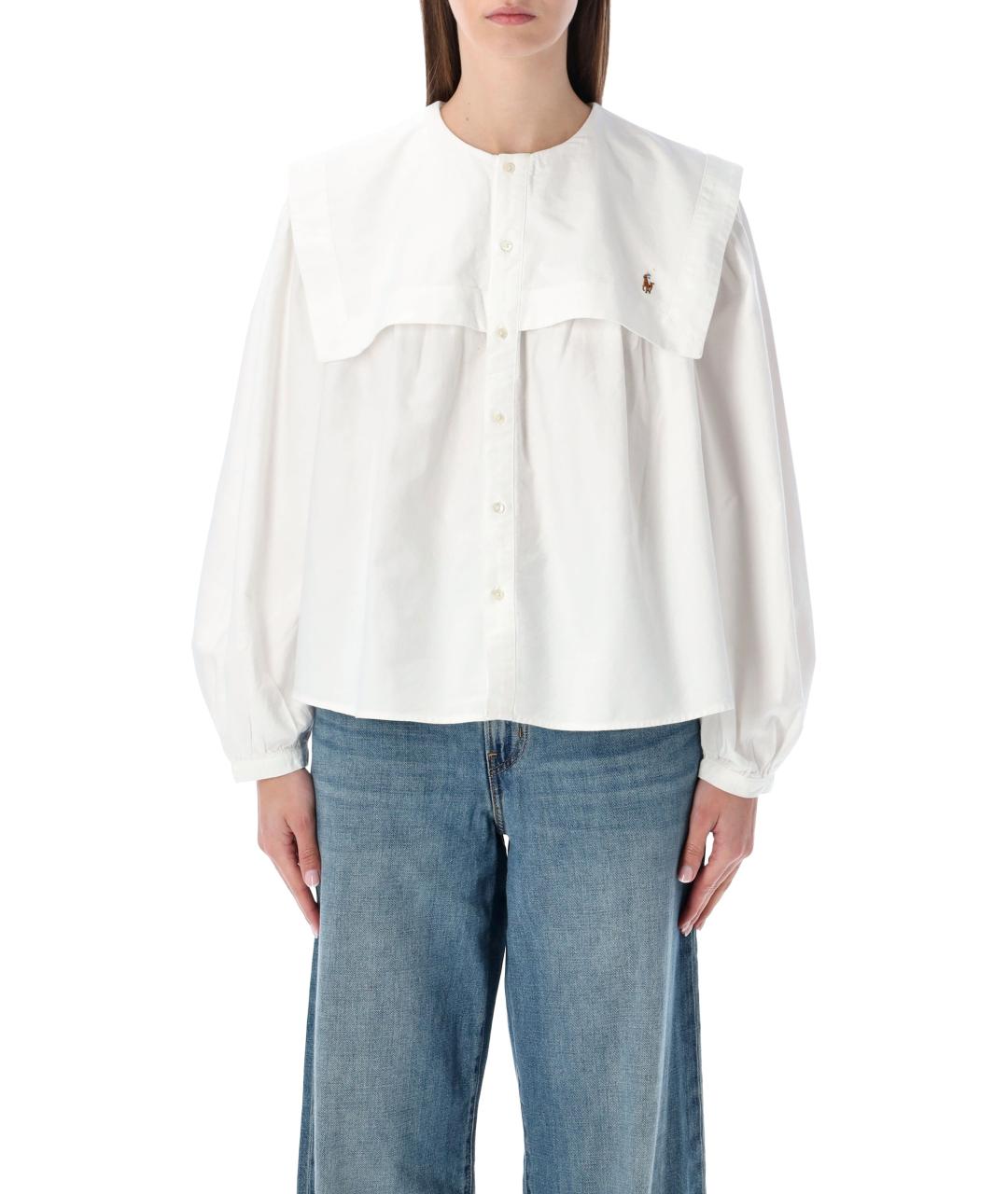 POLO RALPH LAUREN Белая хлопковая рубашка, фото 2