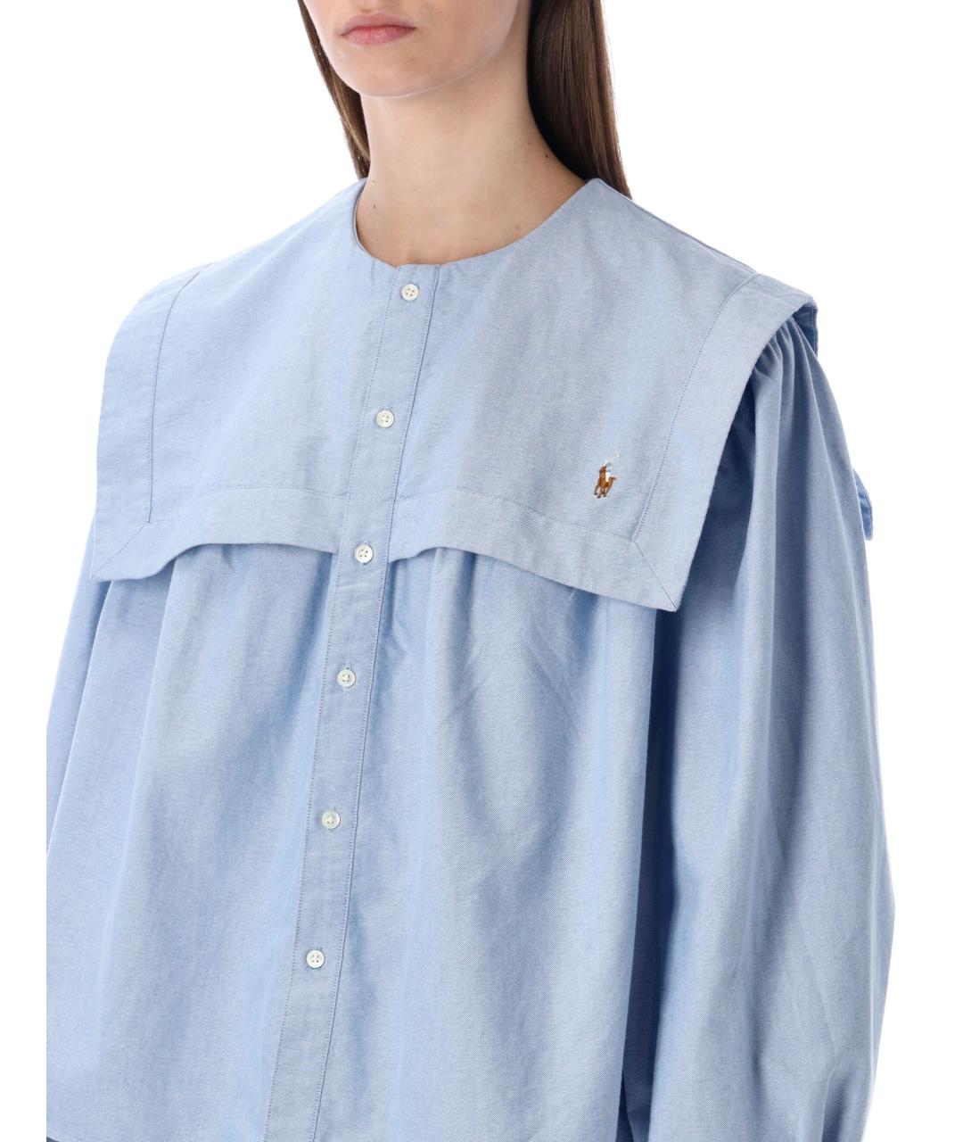 POLO RALPH LAUREN Голубая хлопковая рубашка, фото 4