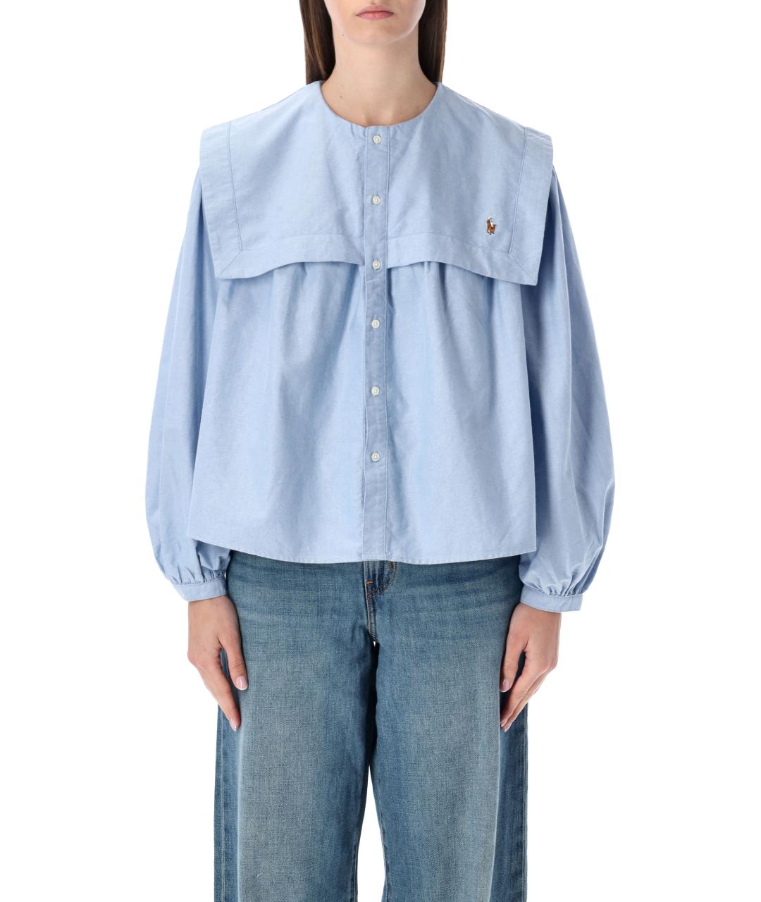 POLO RALPH LAUREN Голубая хлопковая рубашка, фото 2