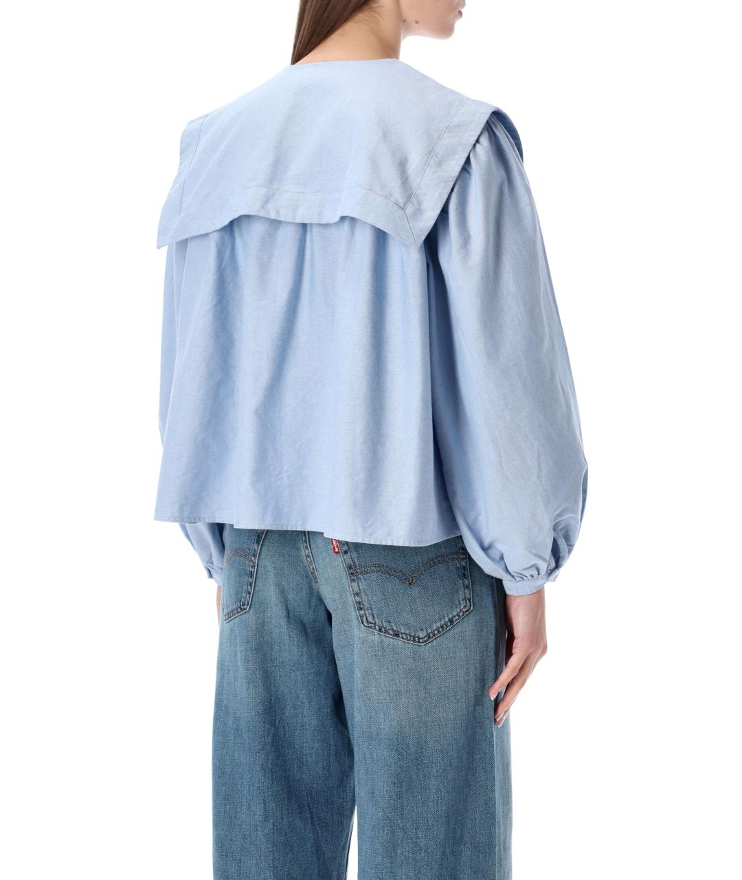 POLO RALPH LAUREN Голубая хлопковая рубашка, фото 3