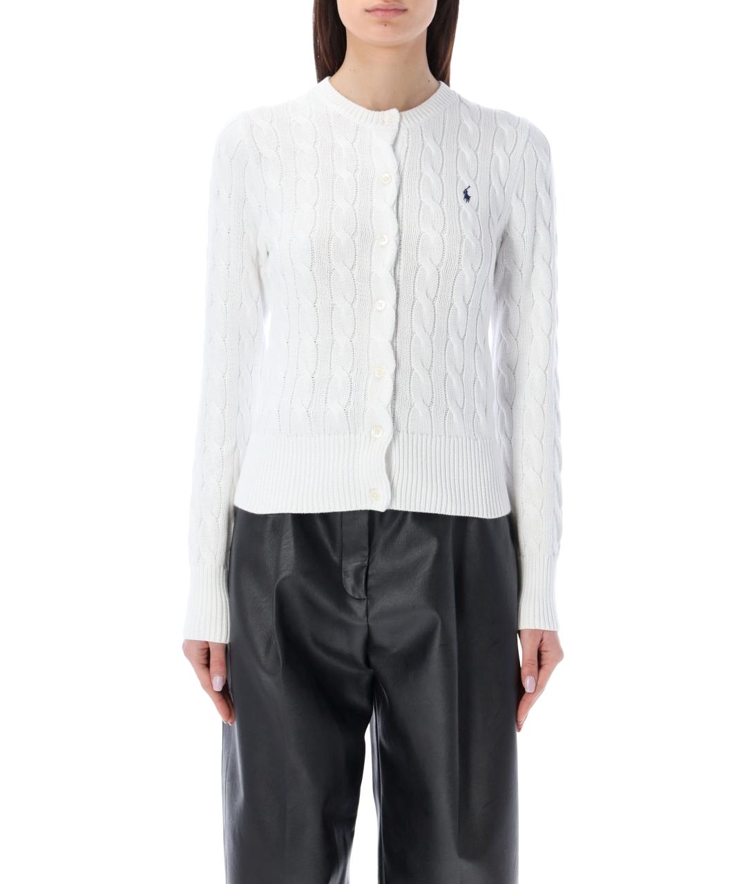 POLO RALPH LAUREN Белый хлопковый кардиган, фото 2