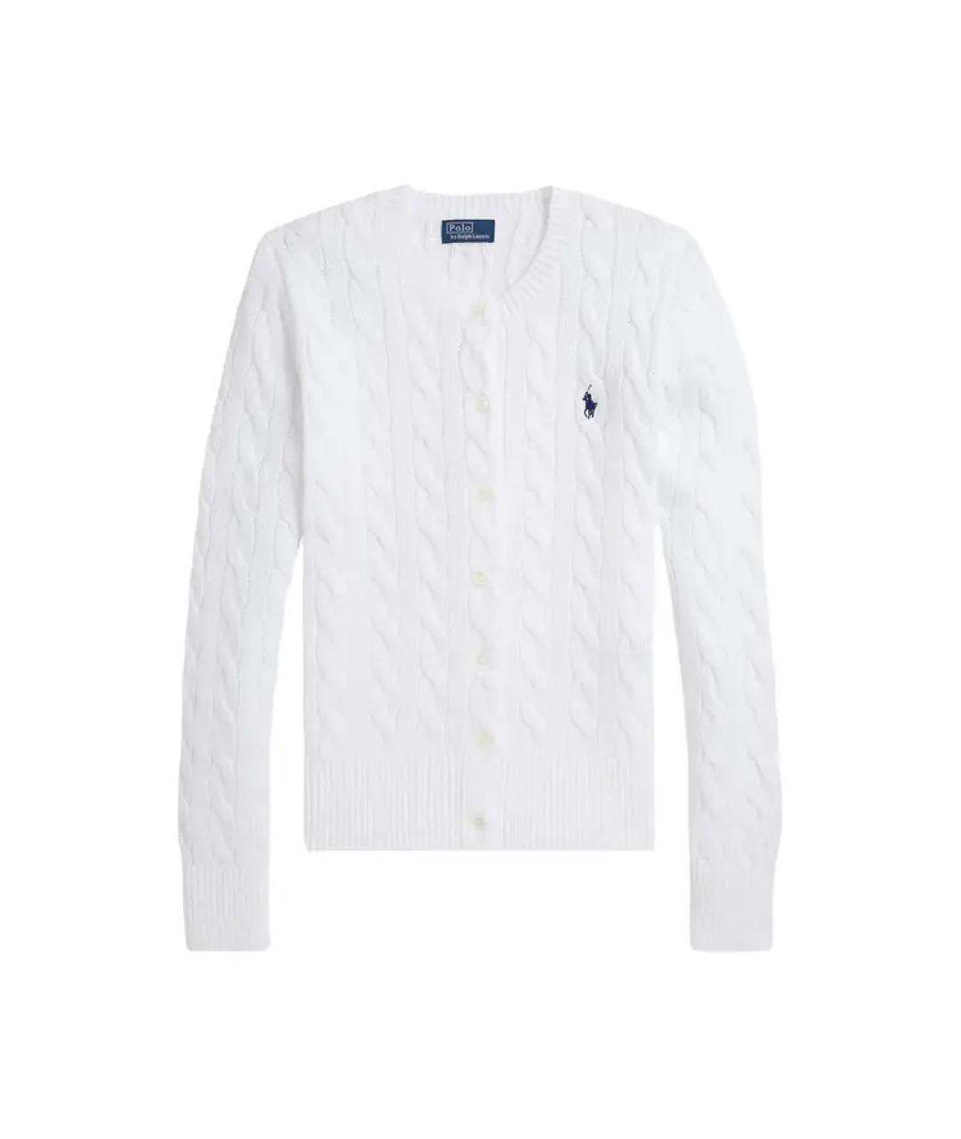 POLO RALPH LAUREN Белый хлопковый кардиган, фото 1