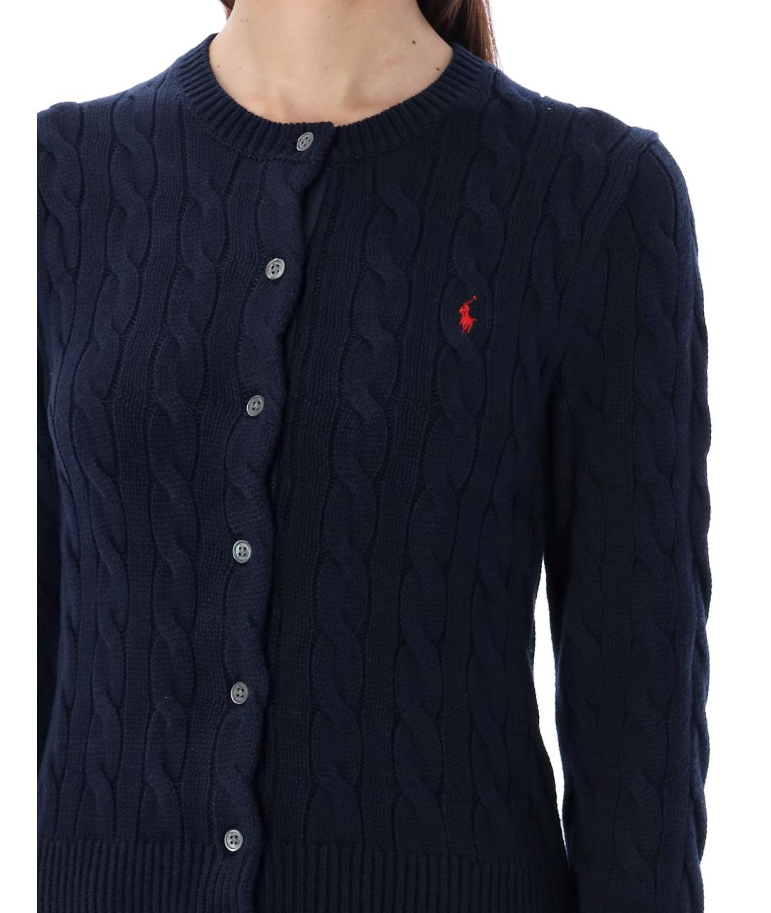 POLO RALPH LAUREN Темно-синий хлопковый кардиган, фото 4