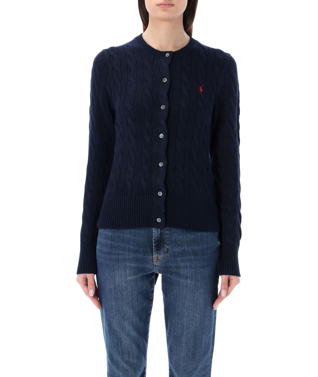 POLO RALPH LAUREN Темно-синий хлопковый кардиган, фото 2