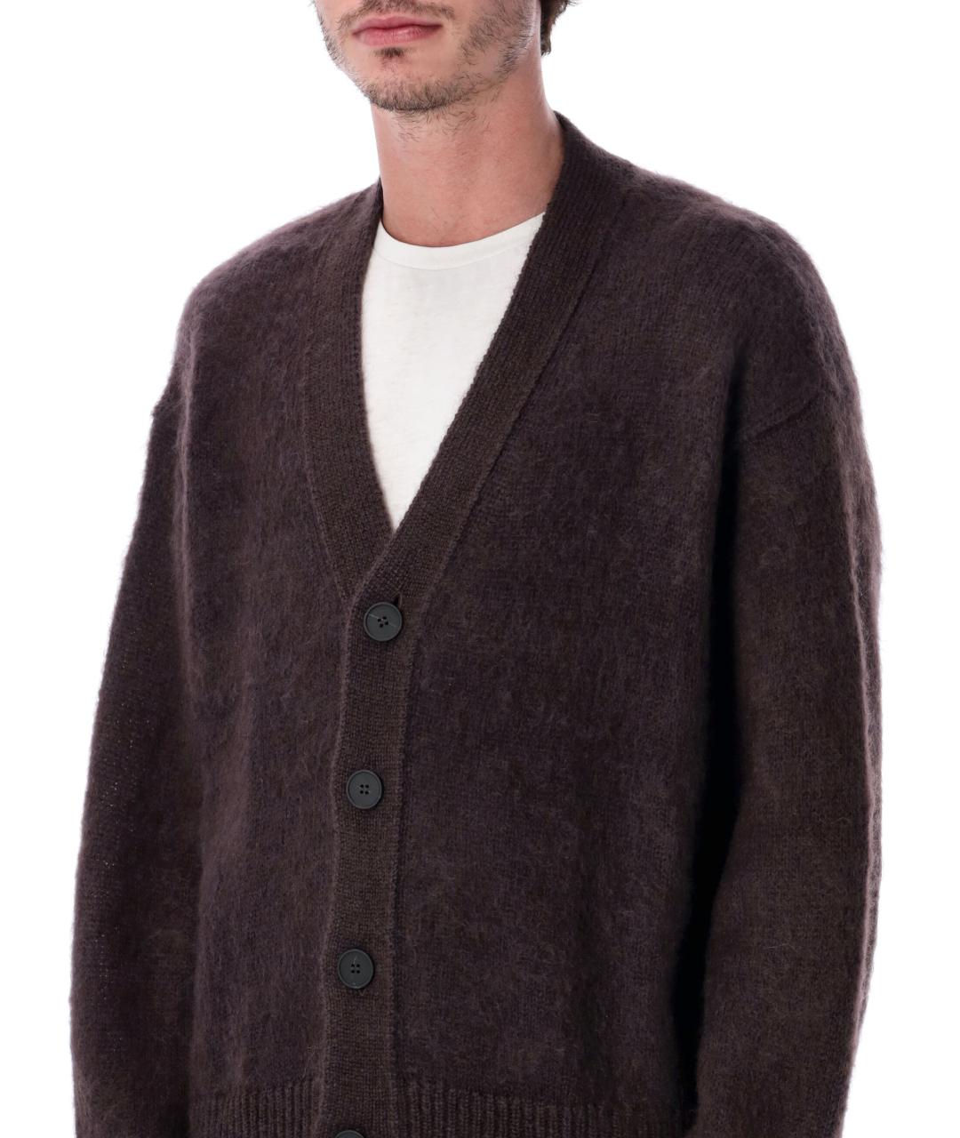 STUDIO NICHOLSON Коричневый полиамидовый кардиган, фото 3