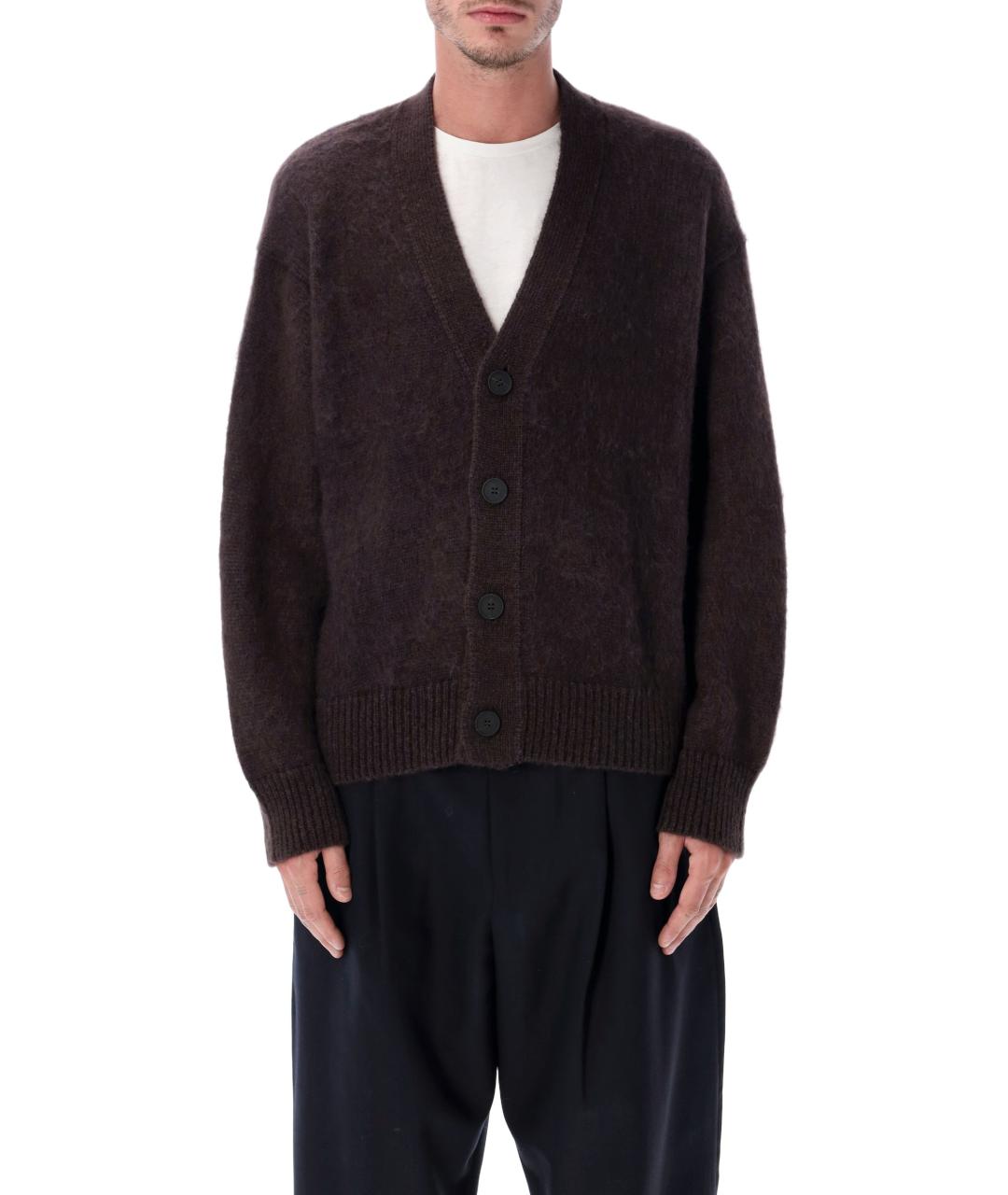 STUDIO NICHOLSON Коричневый полиамидовый кардиган, фото 4