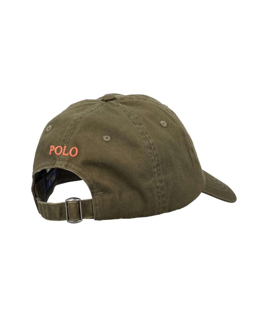 POLO RALPH LAUREN Зеленая хлопковая кепка/бейсболка, фото 2