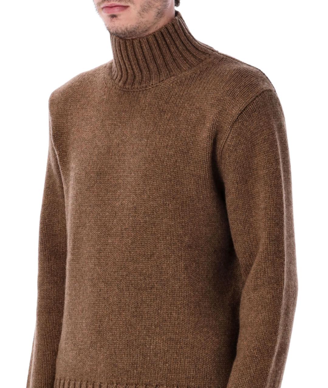 STUDIO NICHOLSON Коричневый шерстяной джемпер / свитер, фото 3