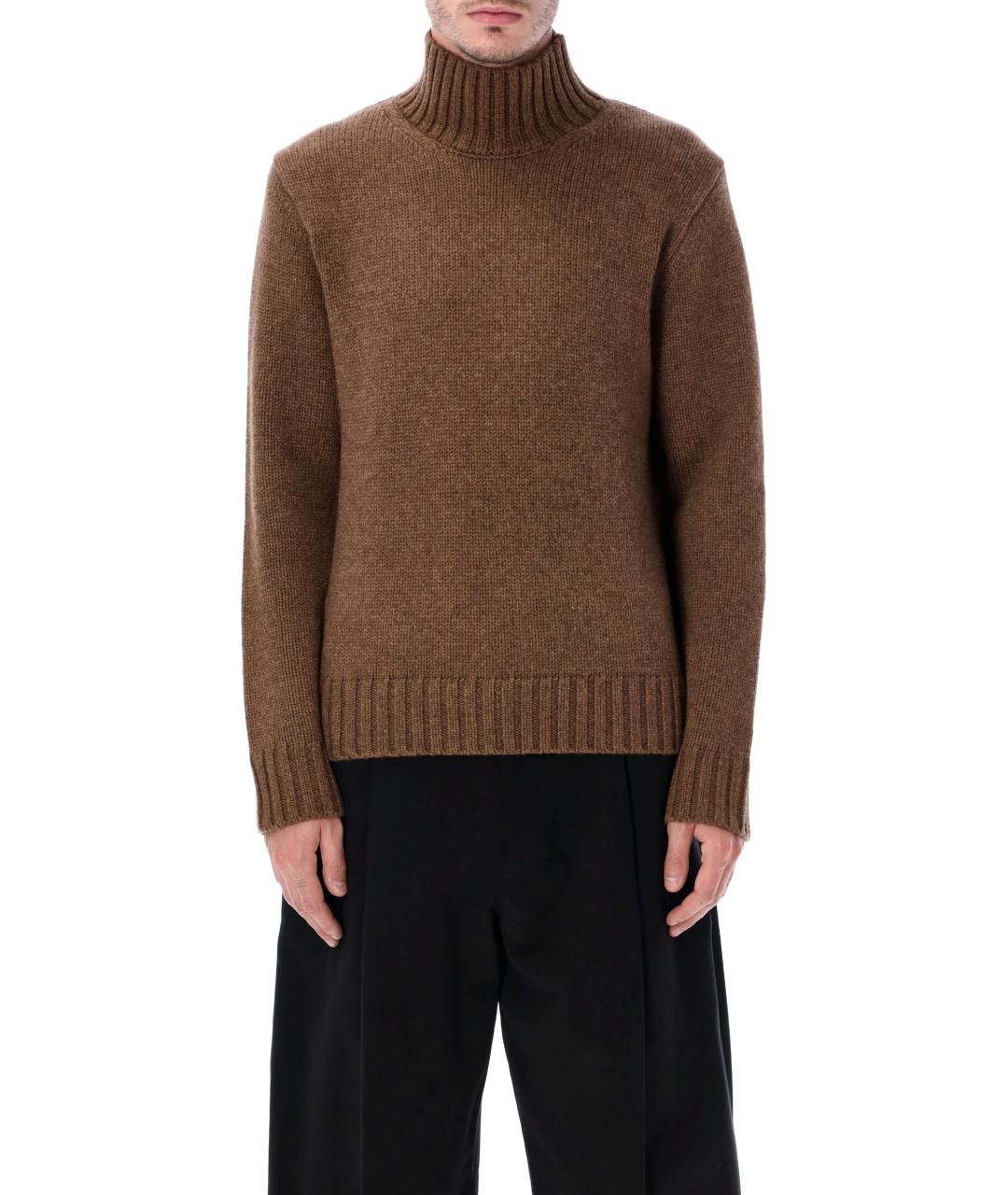 STUDIO NICHOLSON Коричневый шерстяной джемпер / свитер, фото 4