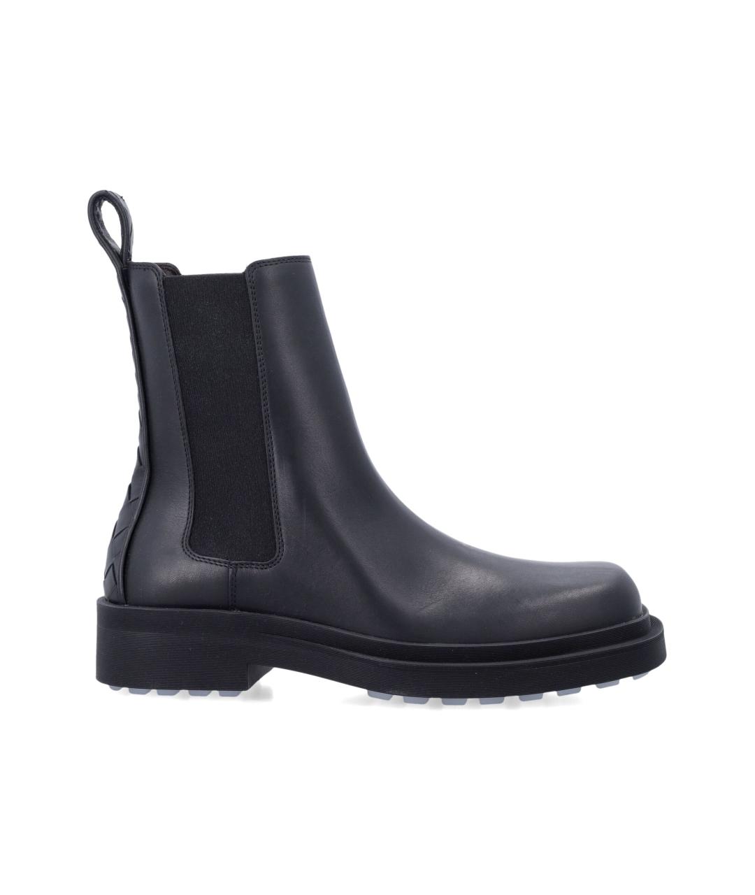 BOTTEGA VENETA Черные кожаные ботинки, фото 1