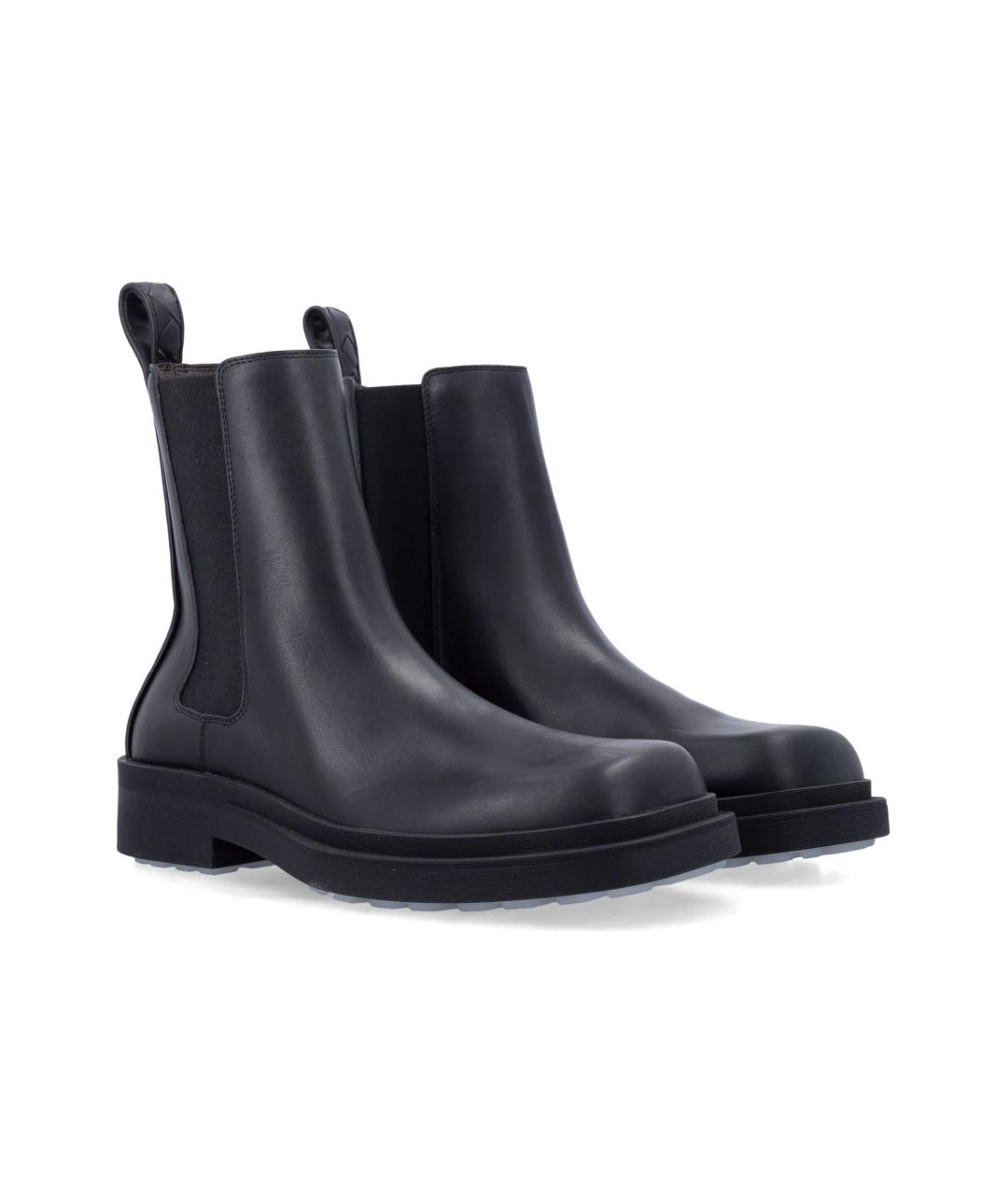 BOTTEGA VENETA Черные кожаные ботинки, фото 2