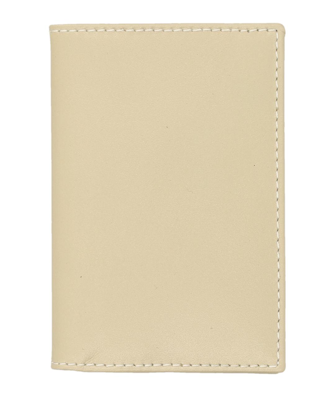 COMME DES GARÇONS WALLET Бежевый кожаный кошелек, фото 1
