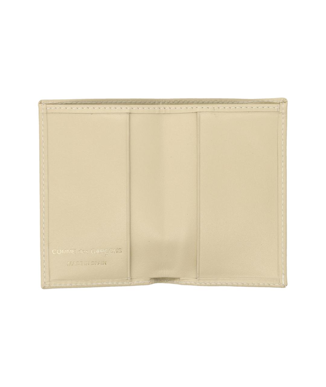 COMME DES GARÇONS WALLET Бежевый кожаный кошелек, фото 3
