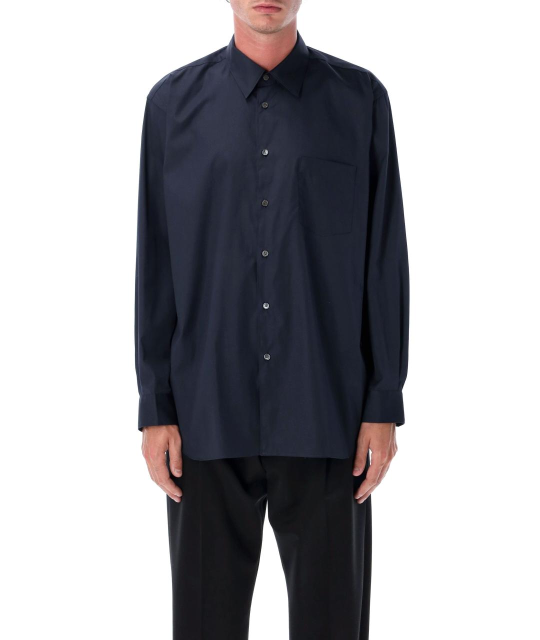 COMME DES GARÇONS Синяя хлопковая классическая рубашка, фото 1