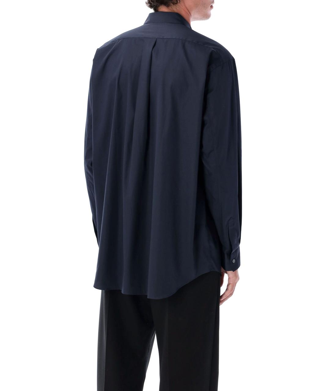 COMME DES GARÇONS Синяя хлопковая классическая рубашка, фото 2