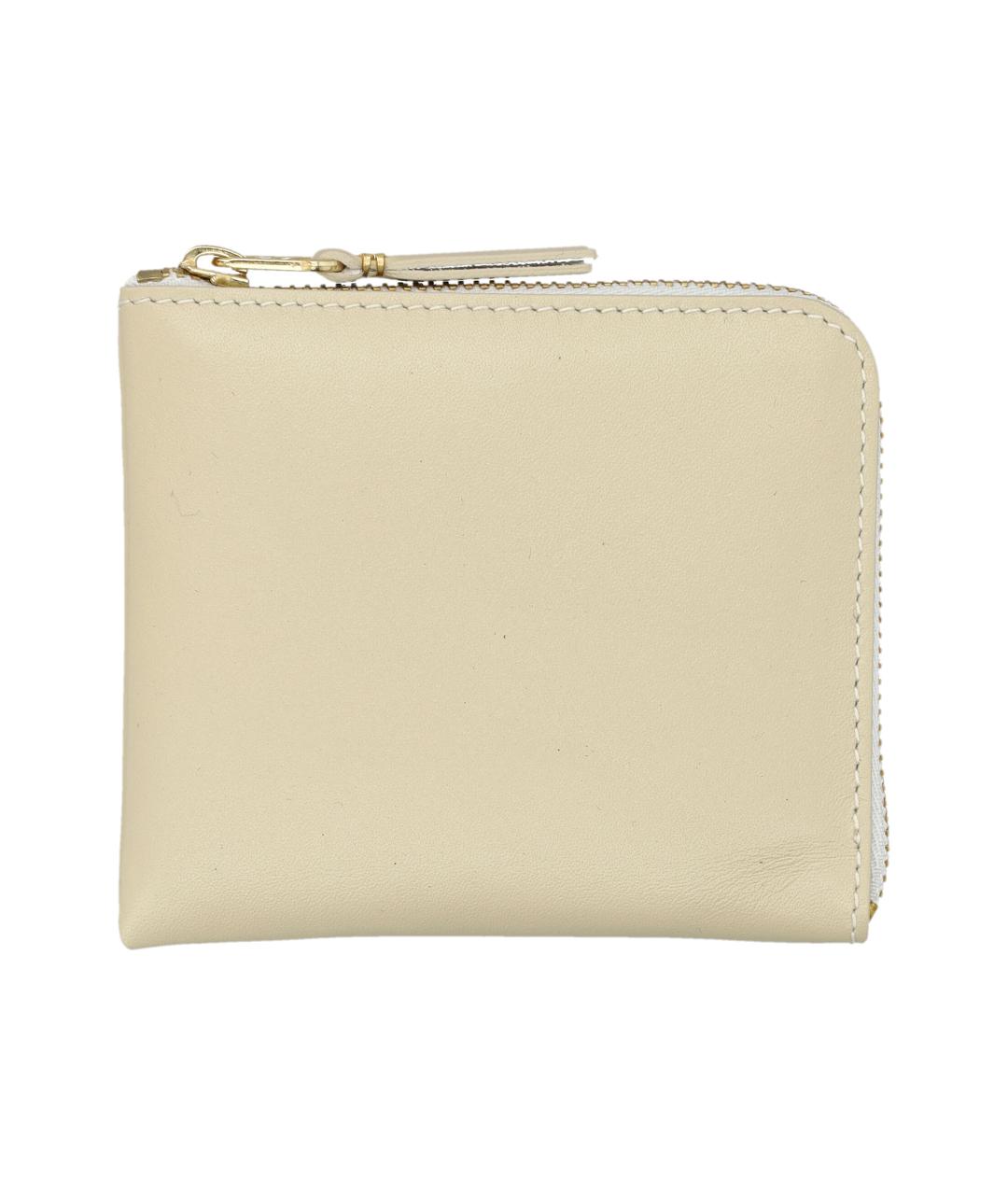 COMME DES GARÇONS WALLET Бежевый кожаный кошелек, фото 1
