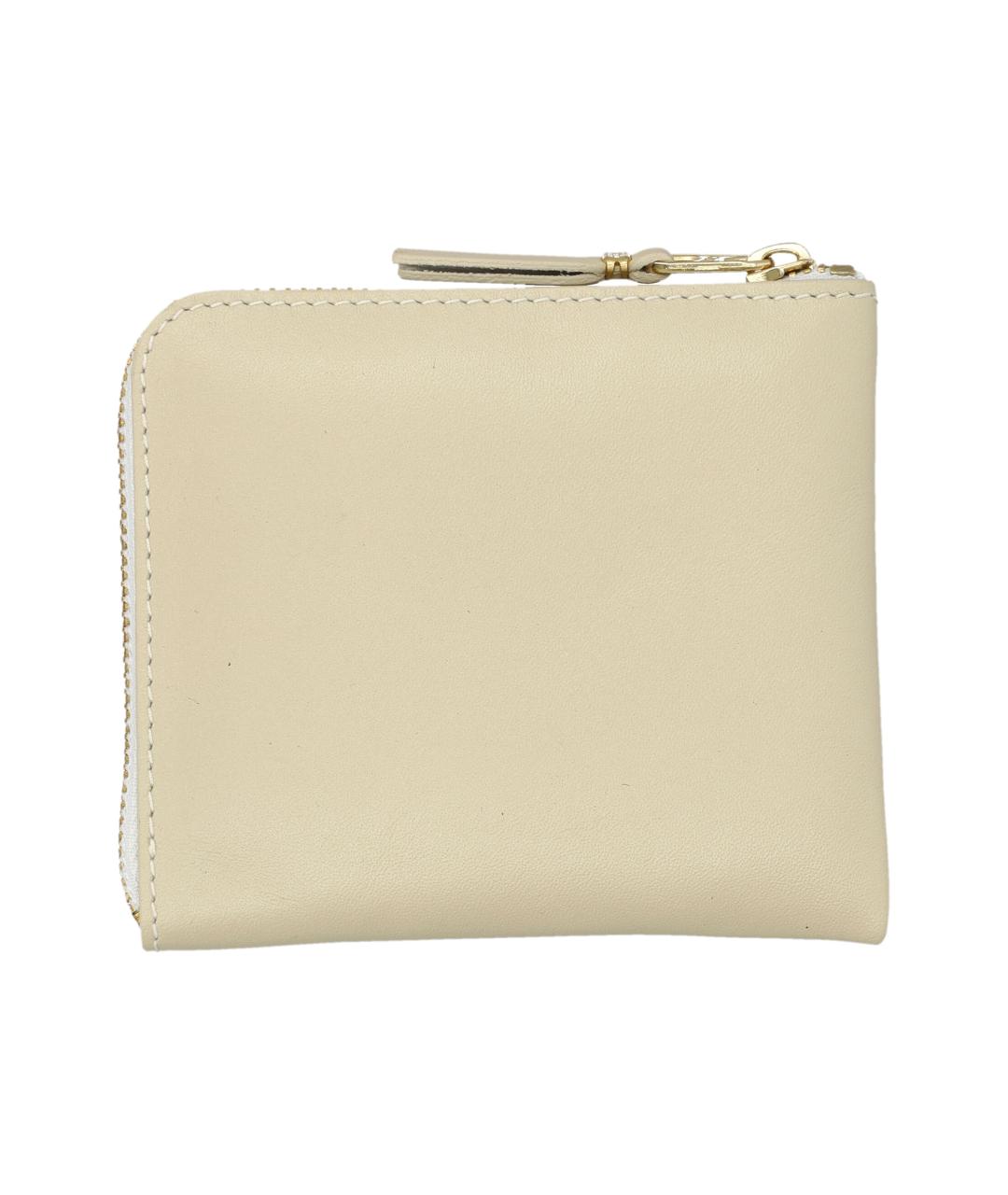 COMME DES GARÇONS WALLET Бежевый кожаный кошелек, фото 2