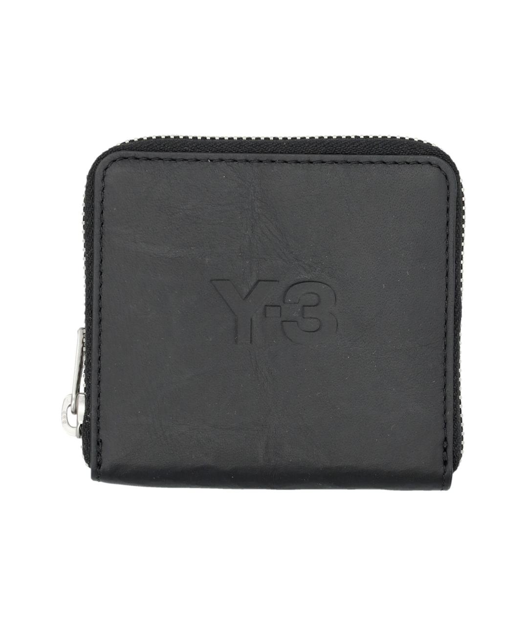 Y-3 Черный кожаный кошелек, фото 1