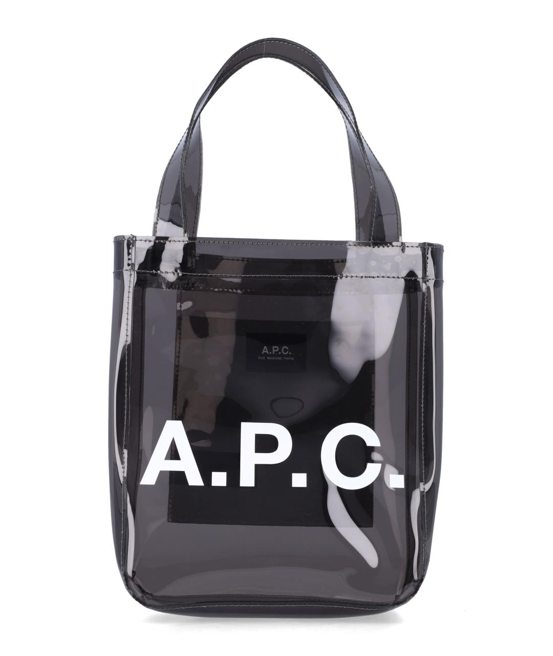 A.P.C. Антрацитовая синтетическая сумка тоут, фото 1