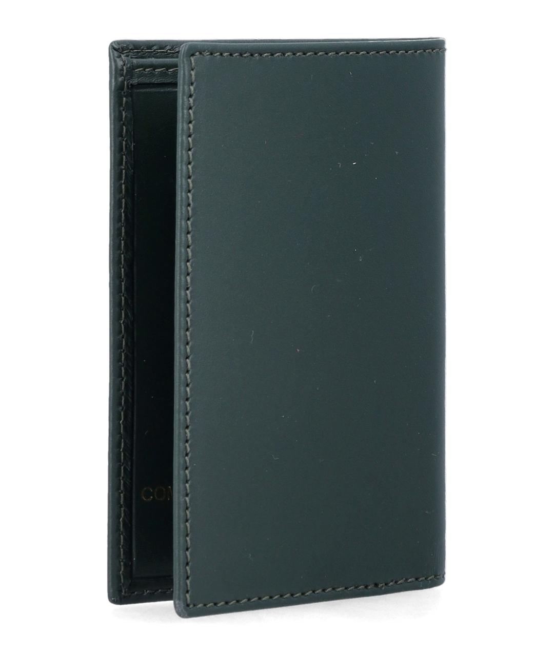 COMME DES GARÇONS WALLET Зеленый кожаный кардхолдер, фото 2