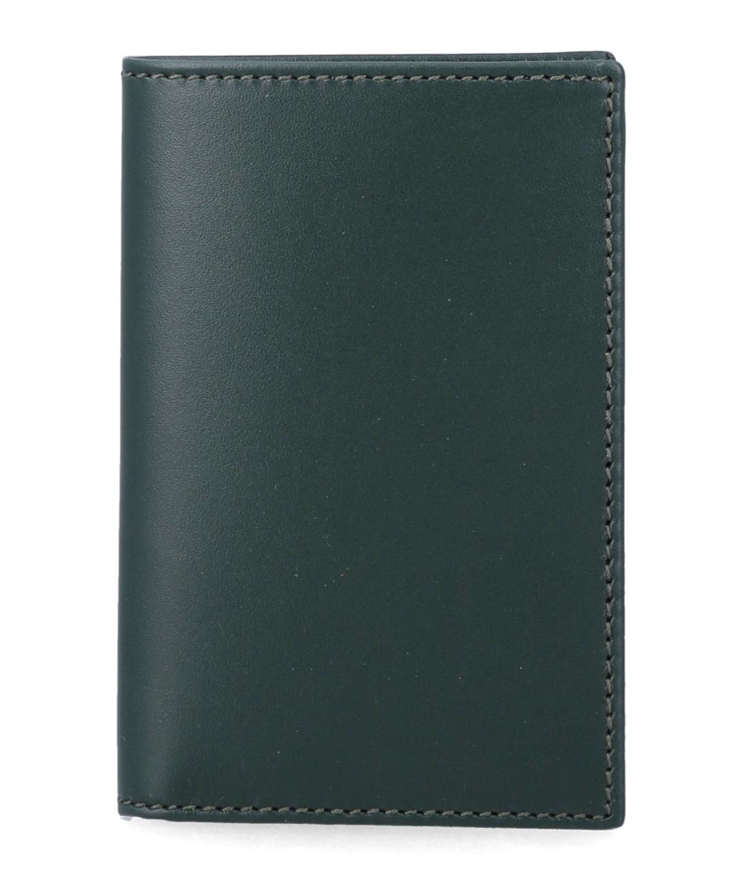 COMME DES GARÇONS WALLET Зеленый кожаный кардхолдер, фото 1