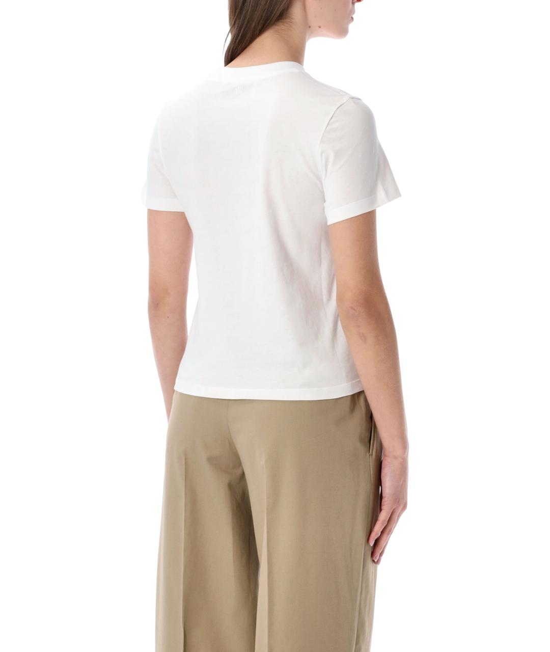 Ami Paris Белая хлопковая футболка, фото 3