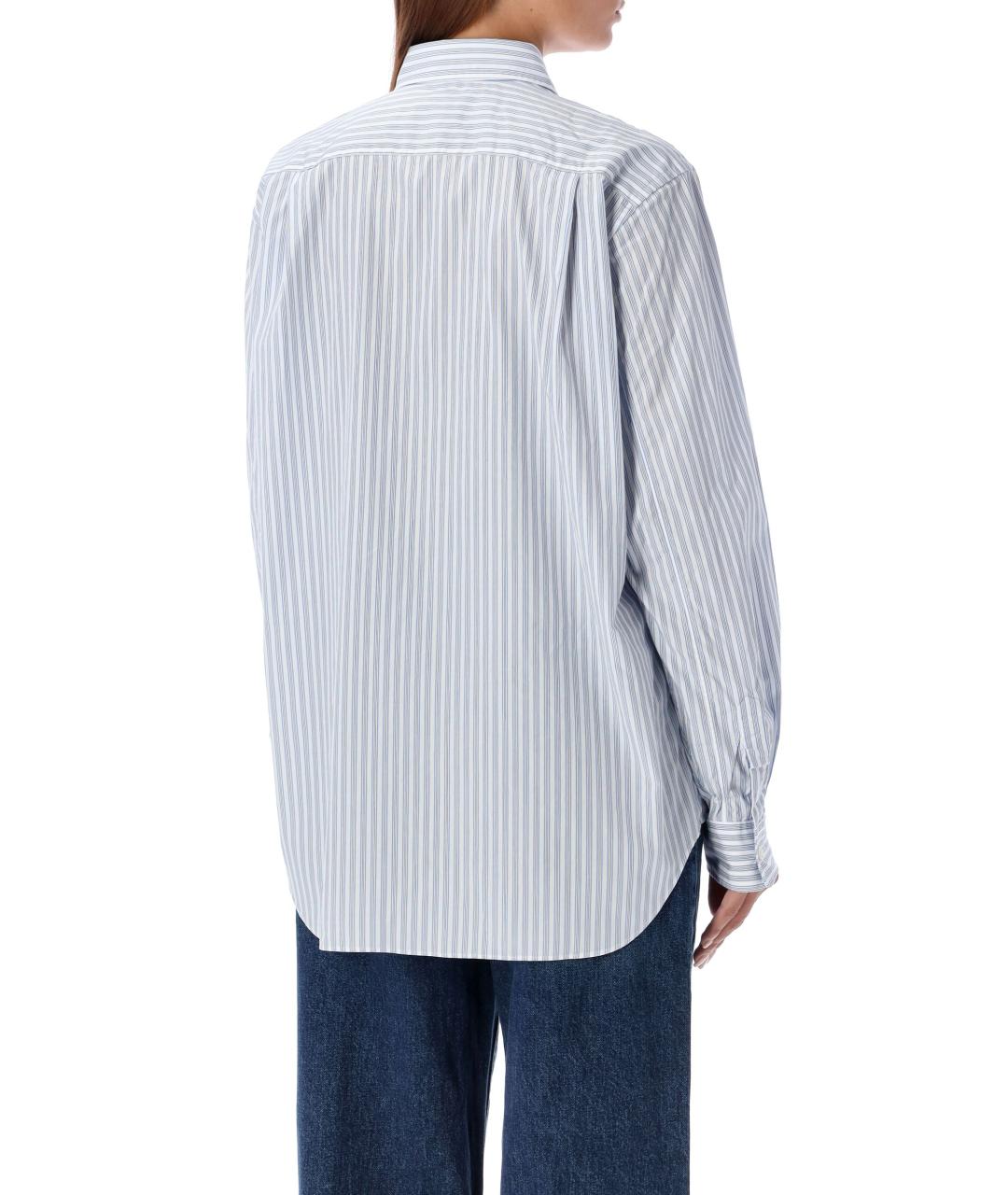 COMME DES GARÇONS PLAY Голубая хлопковая рубашка, фото 3