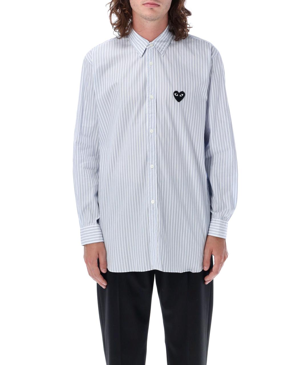 COMME DES GARÇONS PLAY Голубая хлопковая рубашка, фото 5