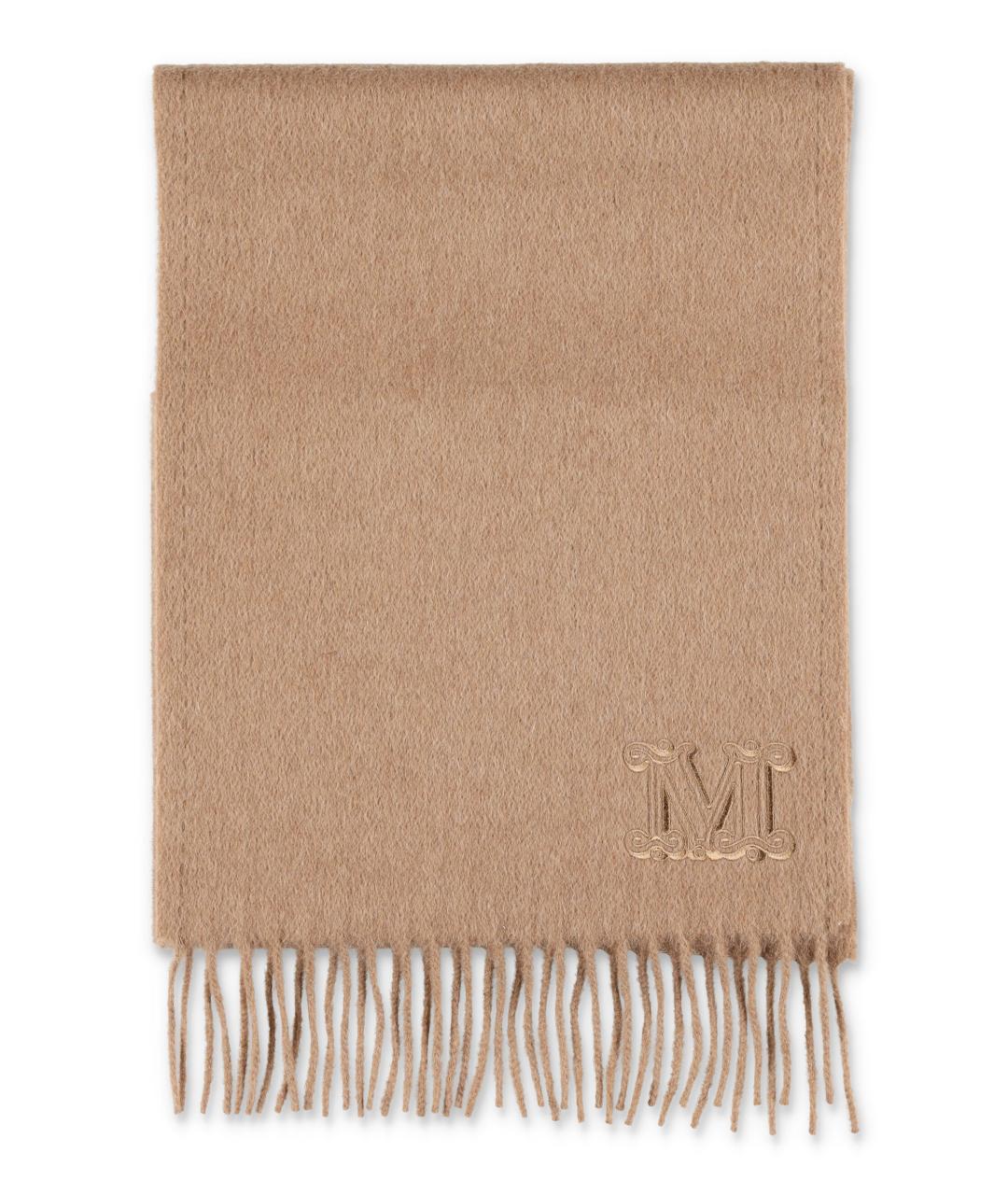 MAX MARA Бежевый шерстяной шарф, фото 1