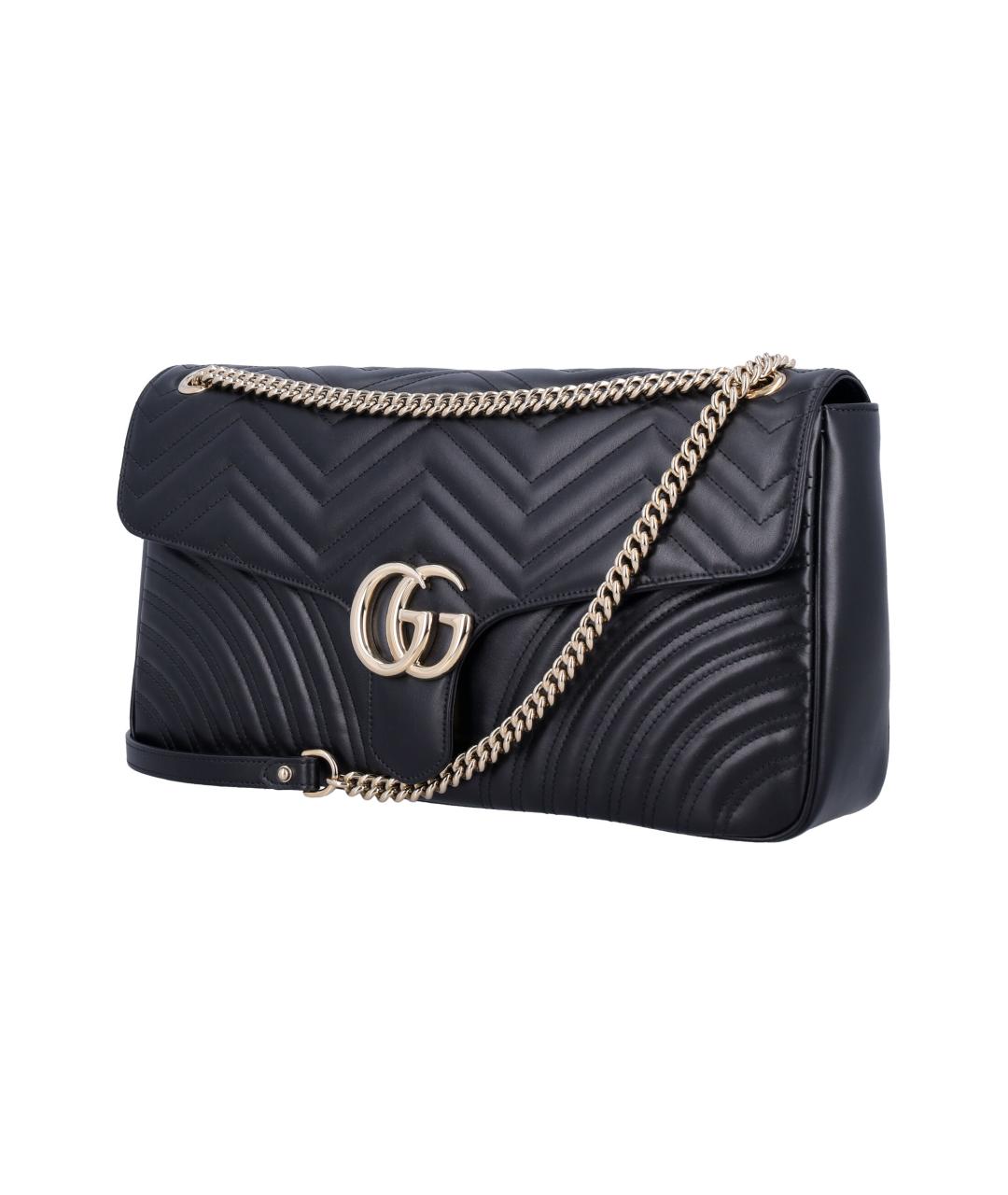 GUCCI Черная кожаная сумка через плечо, фото 3