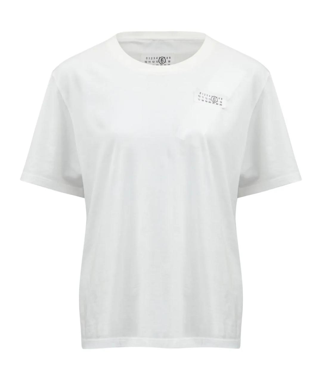 MM6 MAISON MARGIELA Белая хлопковая футболка, фото 1