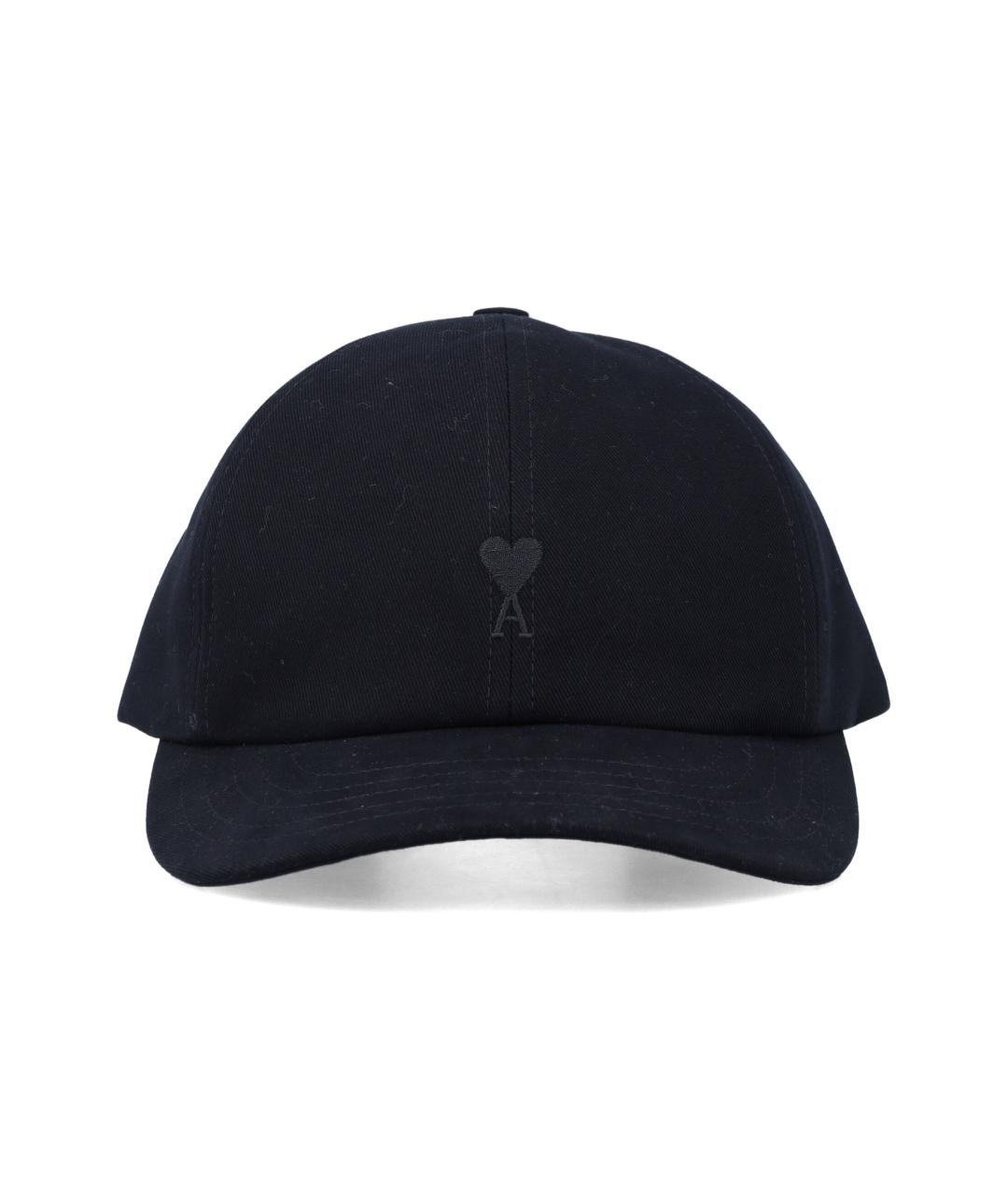 Ami Paris Черная хлопковая кепка/бейсболка, фото 1