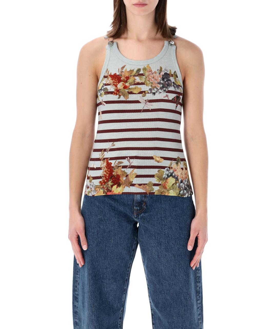 JEAN PAUL GAULTIER Мульти хлопковая майка, фото 2