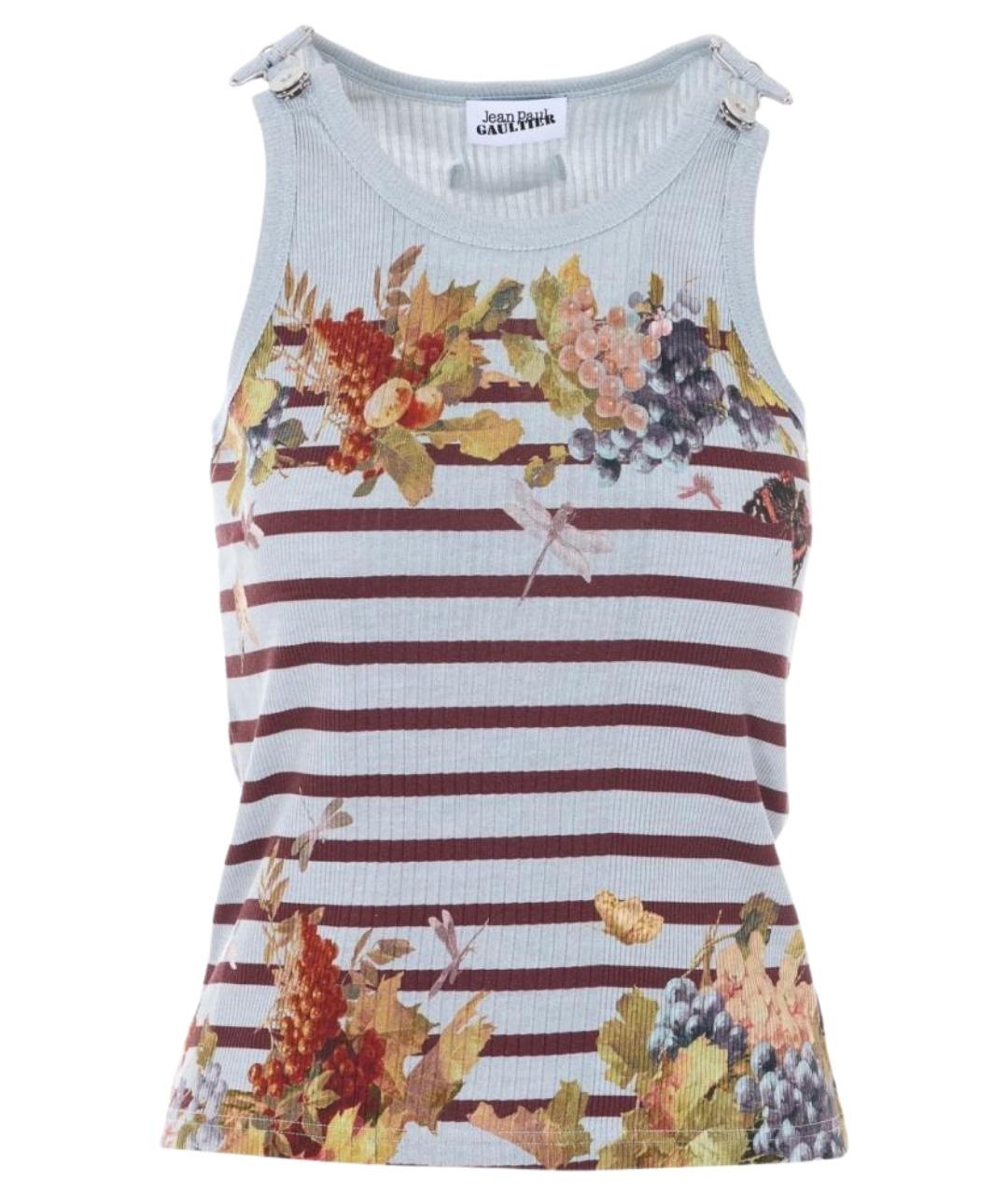 JEAN PAUL GAULTIER Мульти хлопковая майка, фото 1