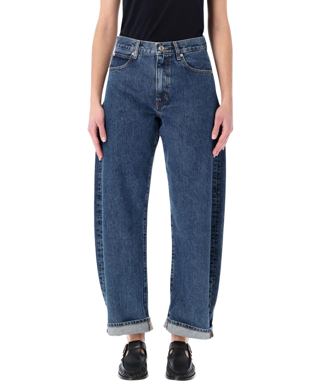 FRAME Синие хлопковые прямые джинсы, фото 1