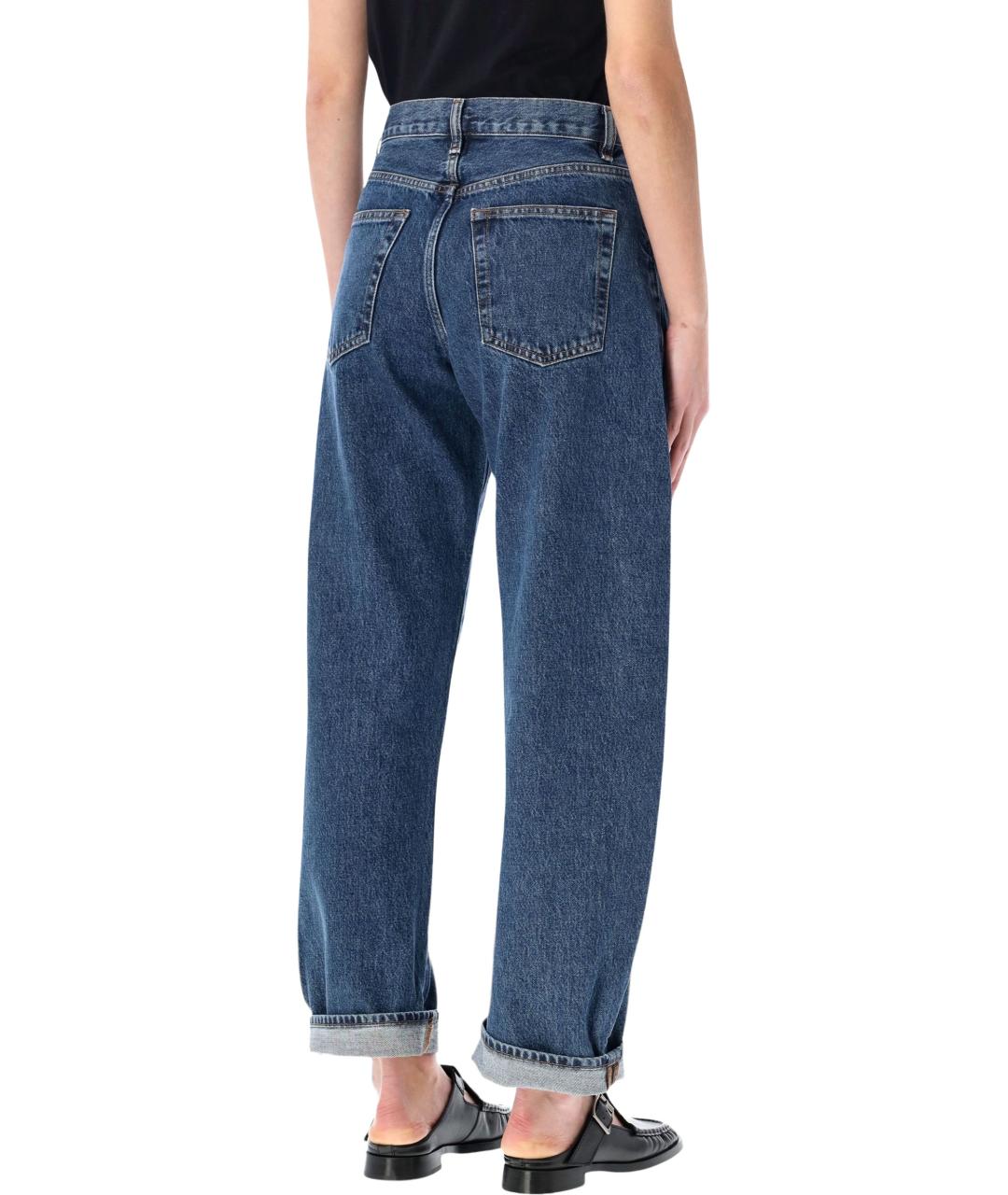 FRAME Синие хлопковые прямые джинсы, фото 2