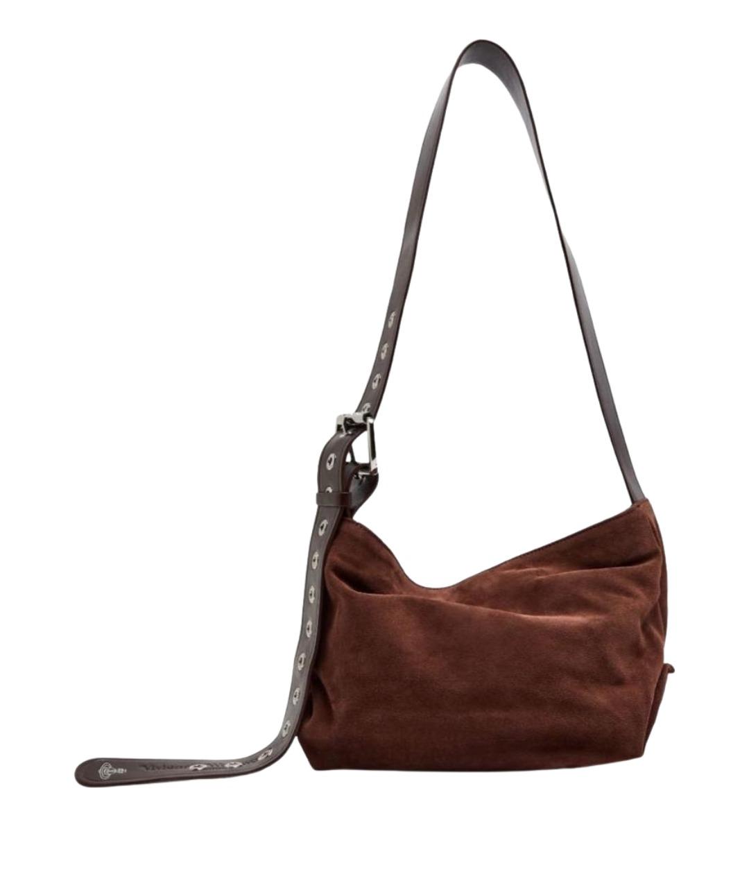 VIVIENNE WESTWOOD Коричневая замшевая сумка через плечо, фото 1