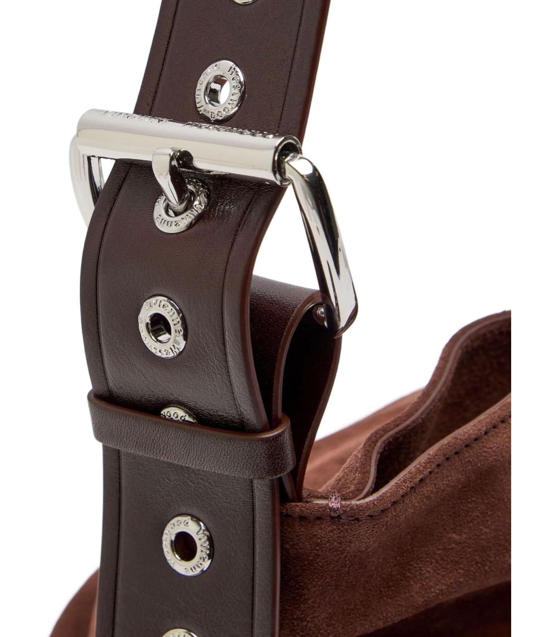 VIVIENNE WESTWOOD Коричневая замшевая сумка через плечо, фото 3