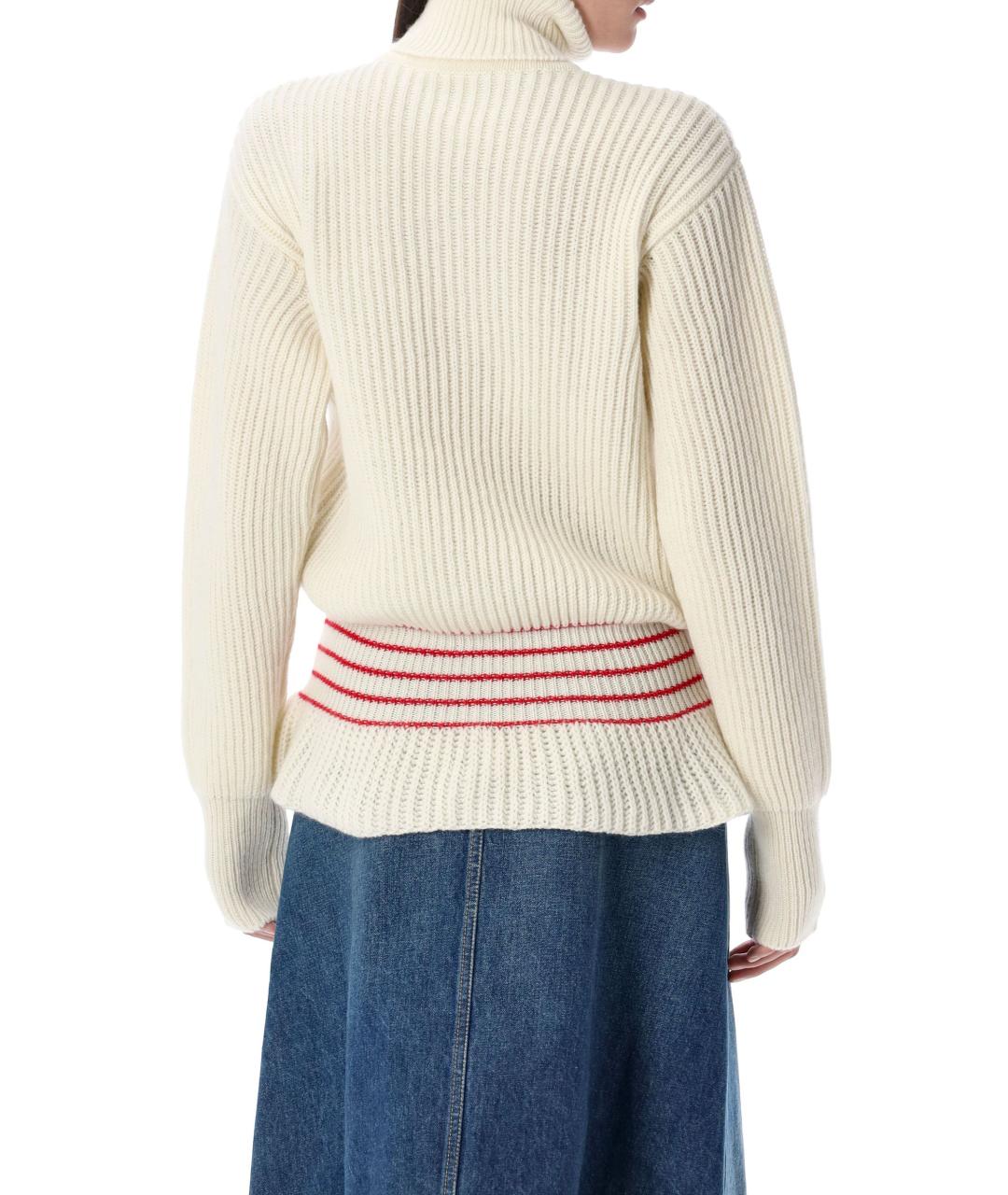 CHLOE Белый шерстяной джемпер / свитер, фото 3