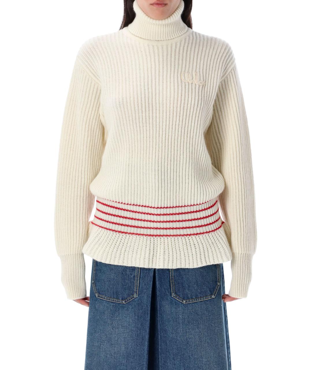 CHLOE Белый шерстяной джемпер / свитер, фото 2