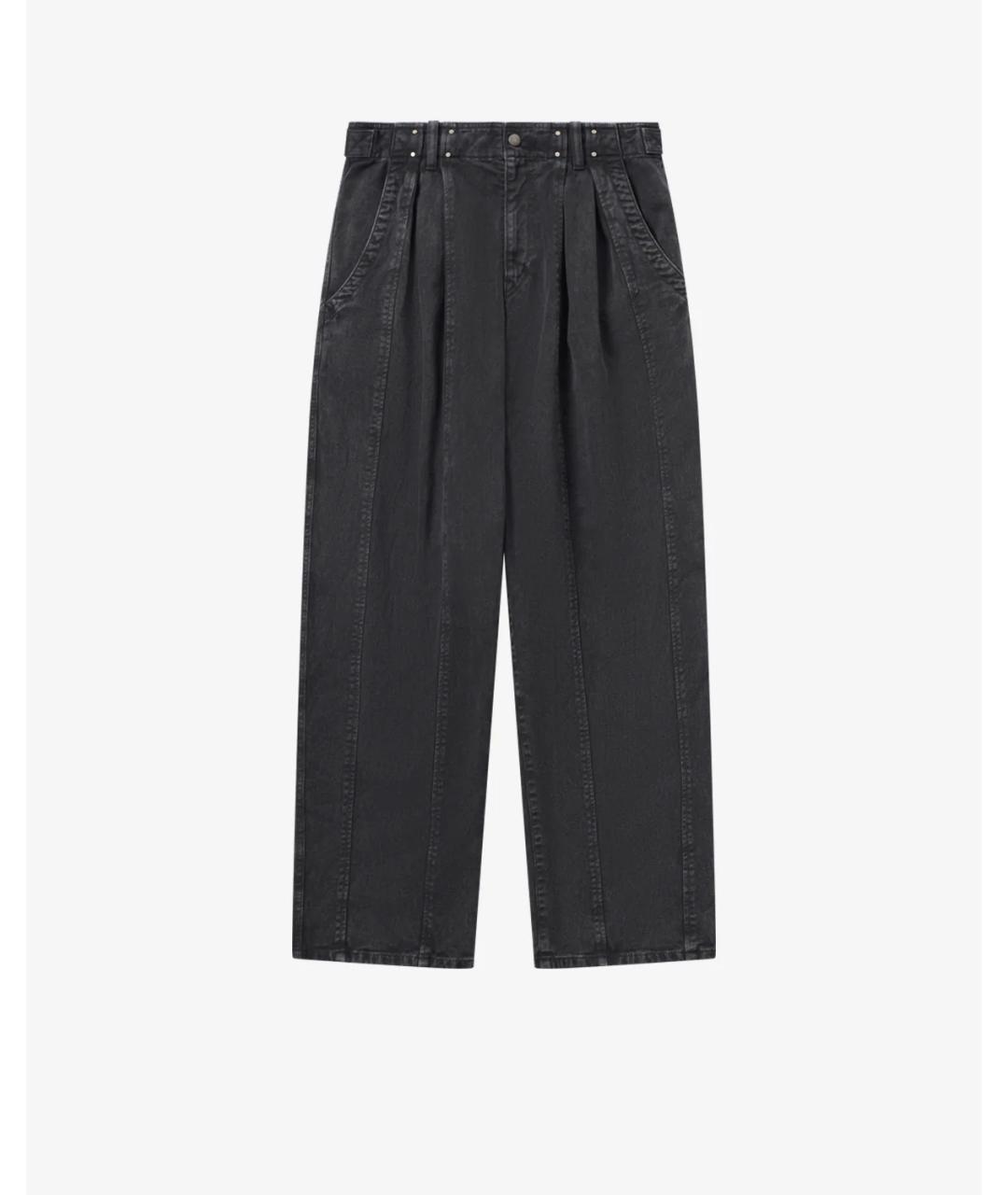 ISABEL MARANT Черные хлопковые прямые джинсы, фото 5