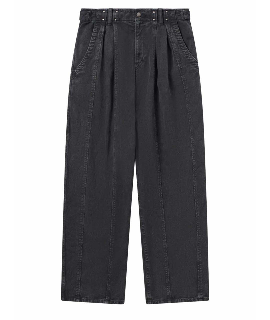 ISABEL MARANT Черные хлопковые прямые джинсы, фото 1