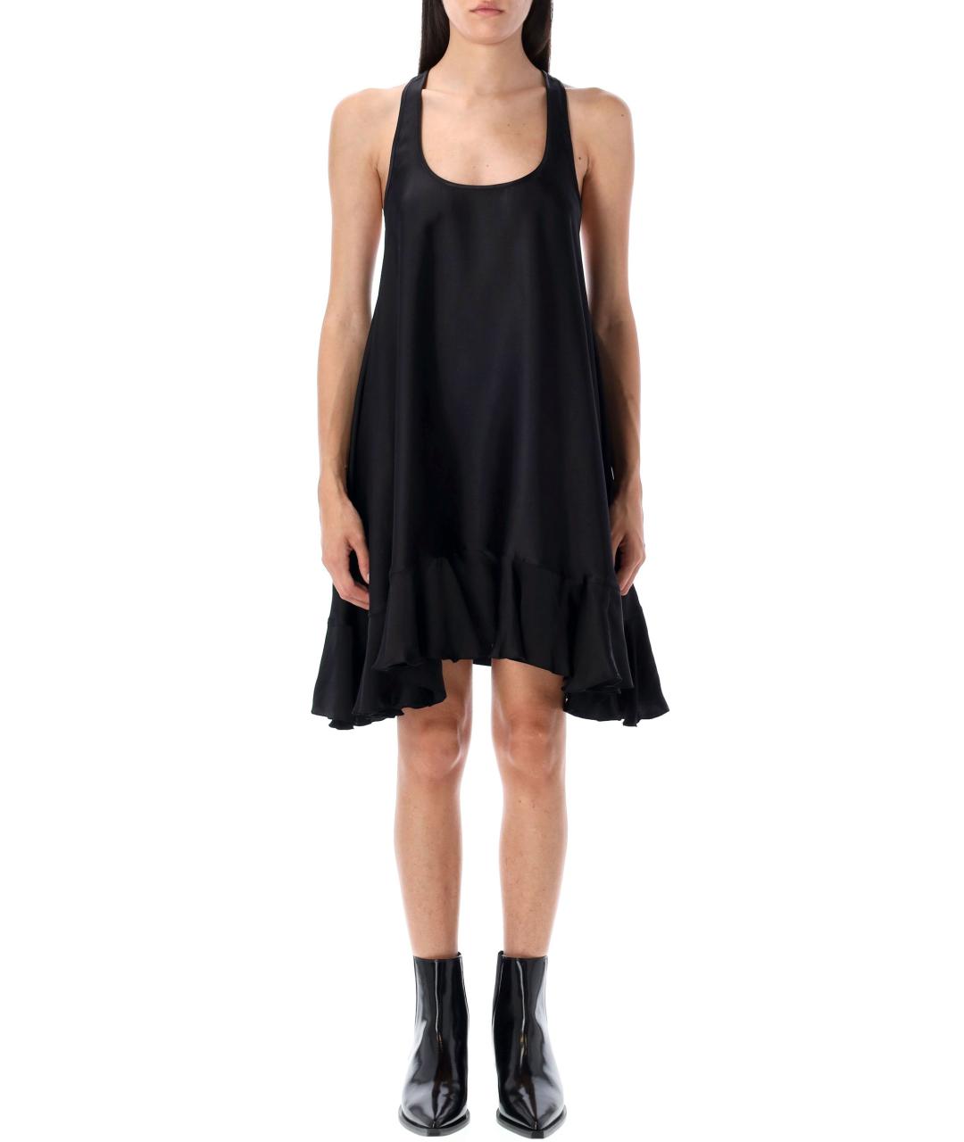 ANINE BING Черное шелковое платье, фото 4