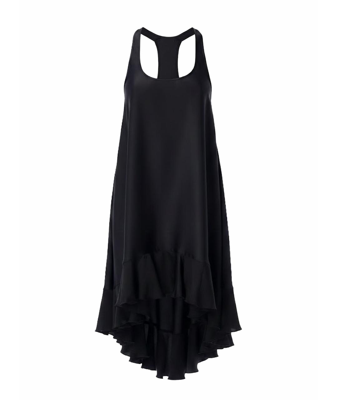 ANINE BING Черное шелковое платье, фото 1