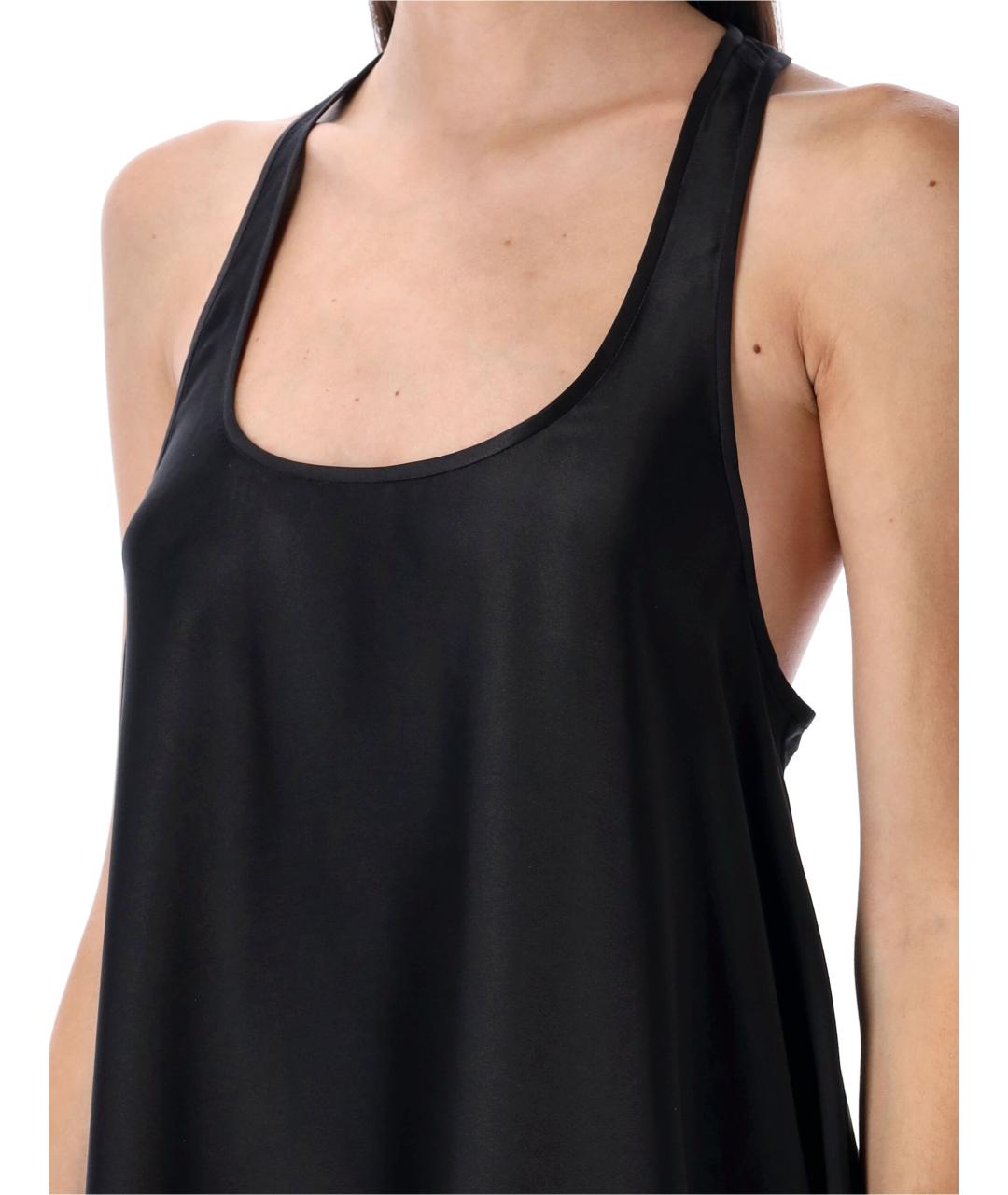 ANINE BING Черное шелковое платье, фото 3