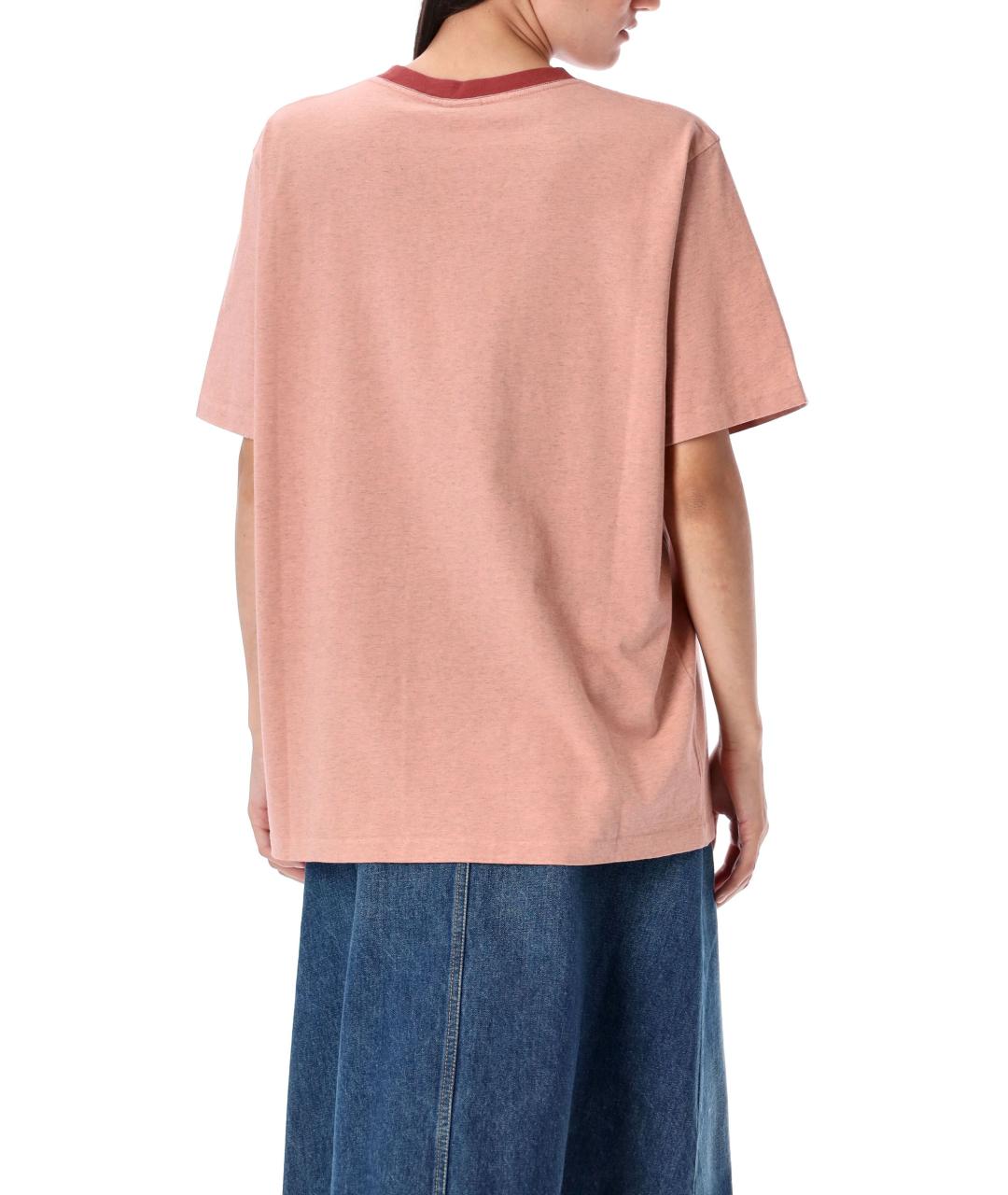 CHLOE Розовая хлопковая футболка, фото 3