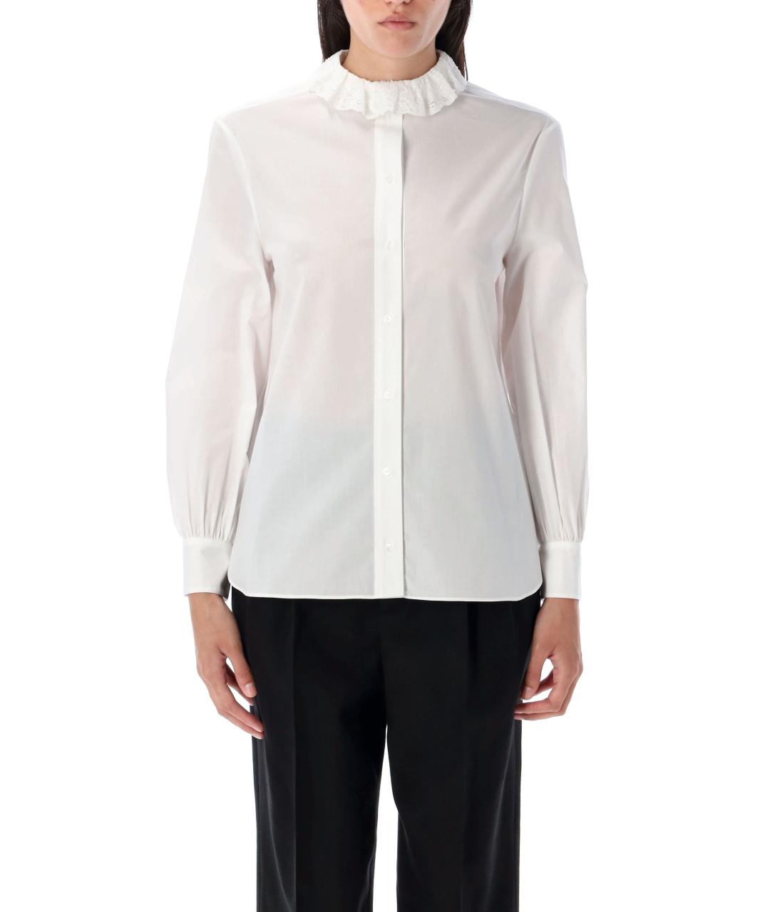 SAINT LAURENT Белая хлопковая рубашка, фото 2