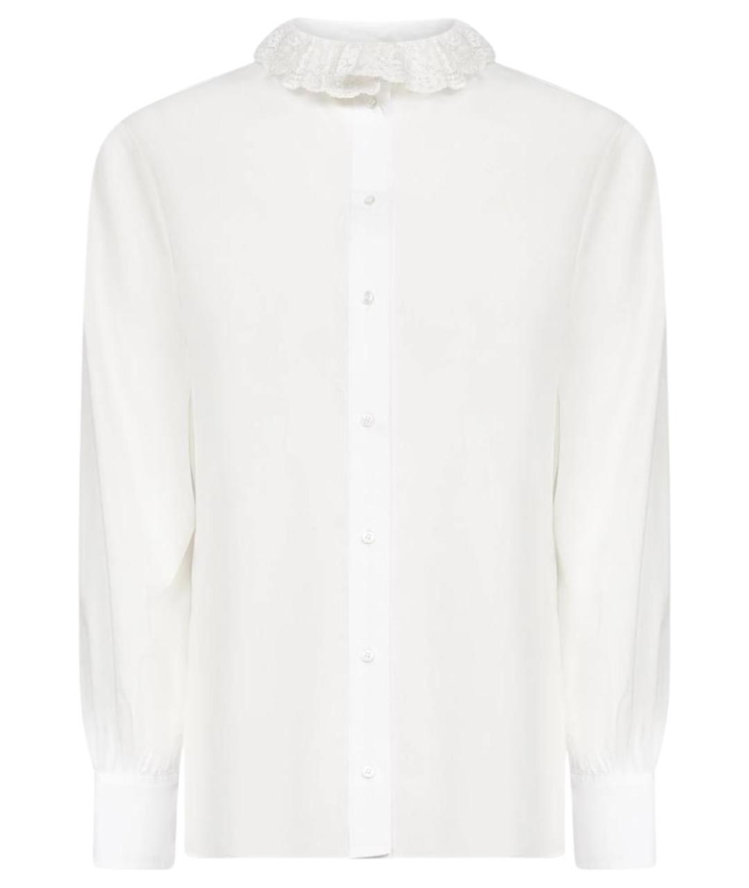 SAINT LAURENT Белая хлопковая рубашка, фото 1